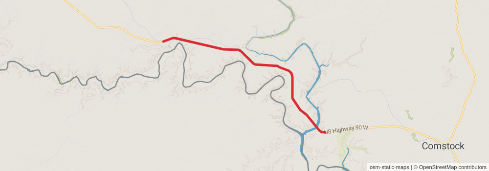 American Perimeter Trail - Texas Primary stage 45 Map
