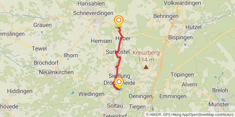 Heidschnuckenweg alt 2 Map