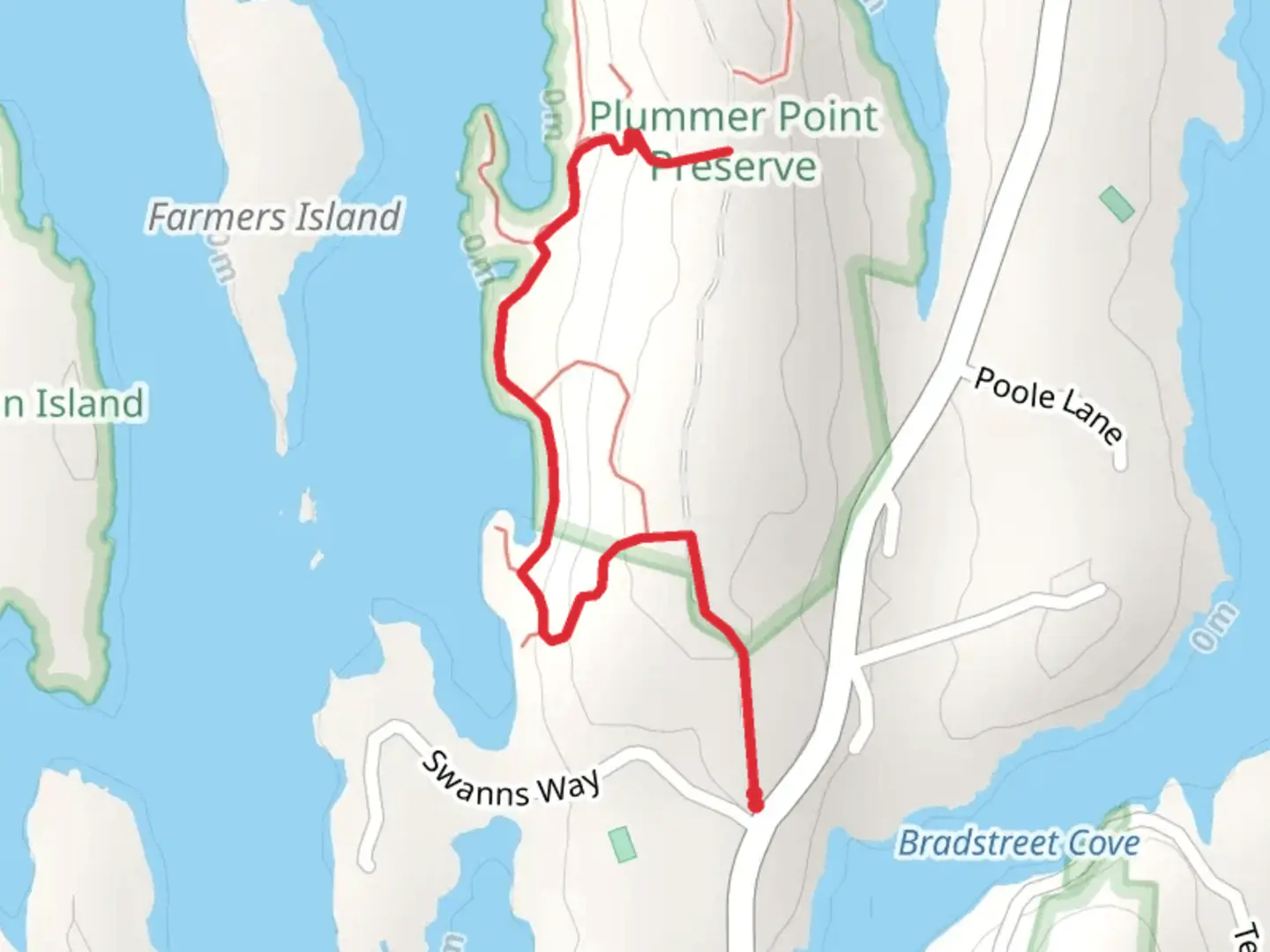 An image depicting the trail Plummer Point Trail and its surrounding area.