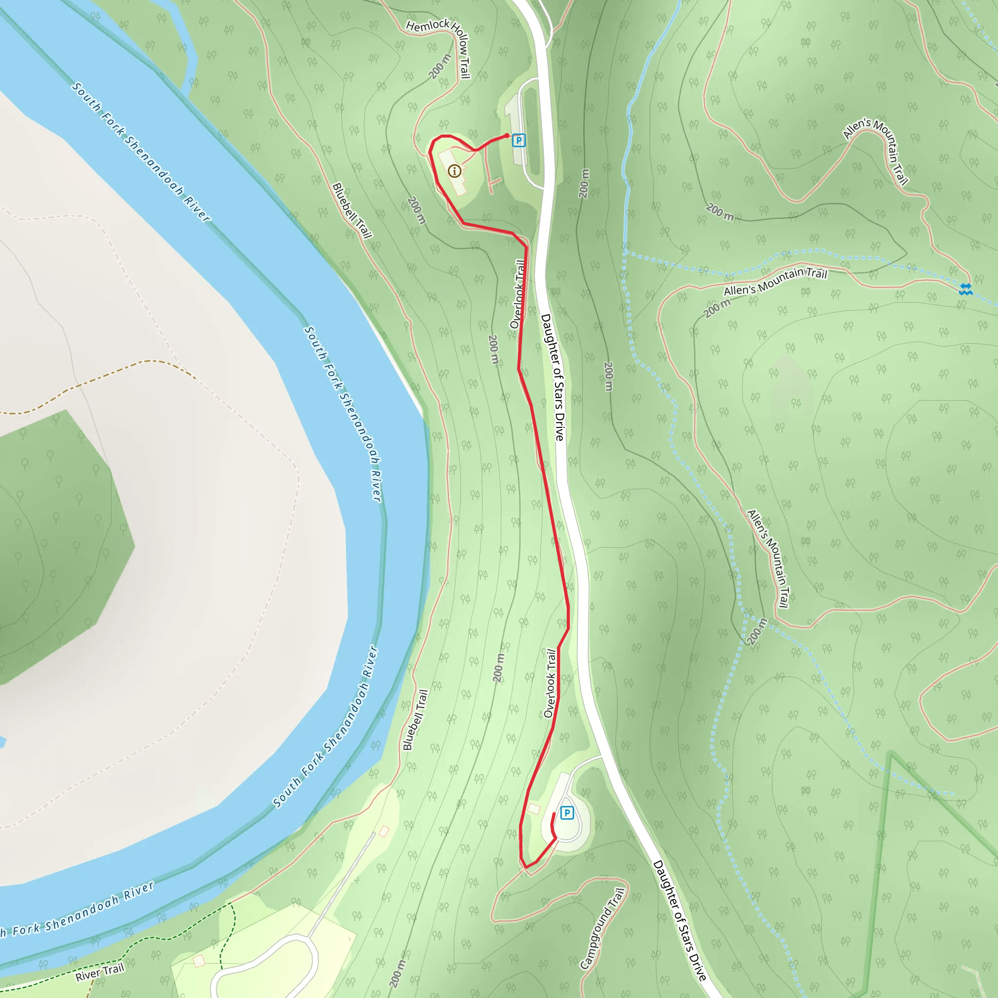 Overlook Trail mobile static map