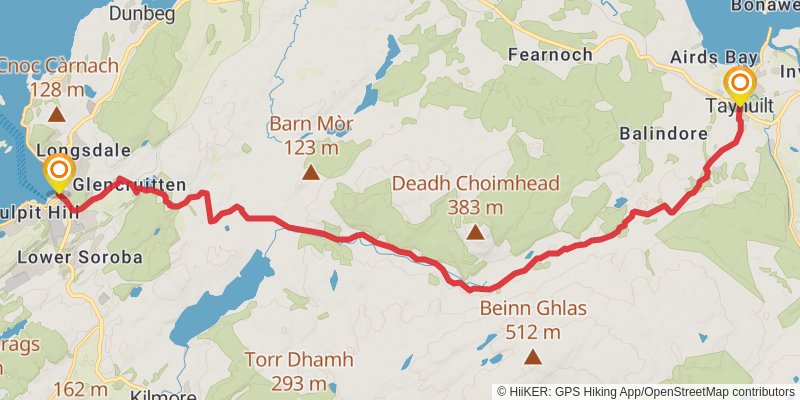 St Columba's Way stage 5 Map