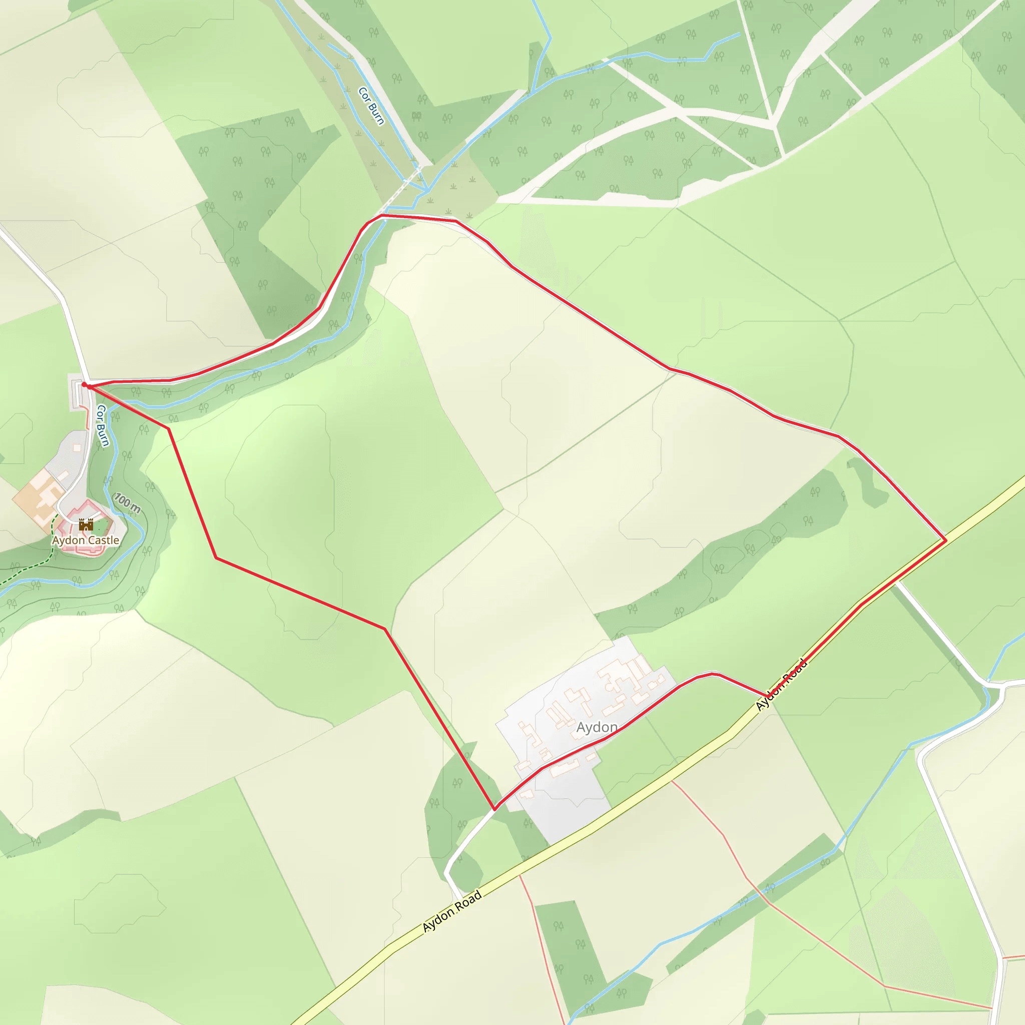 Aydon Castle mobile static map