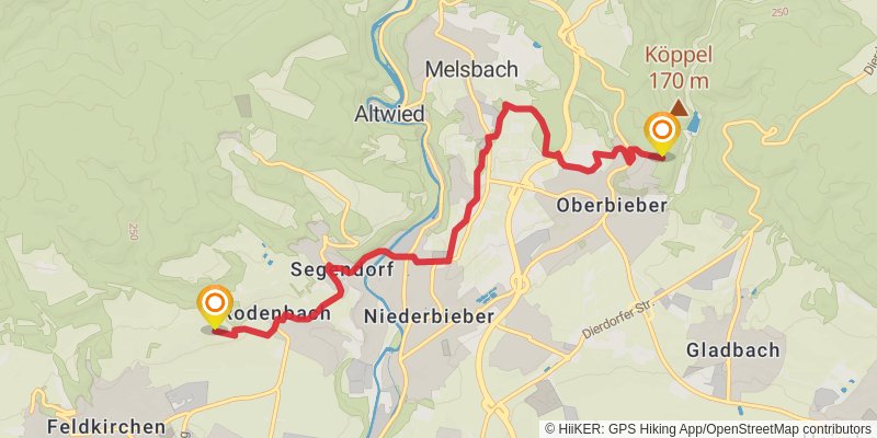 Rheinsteig alt 12 Map