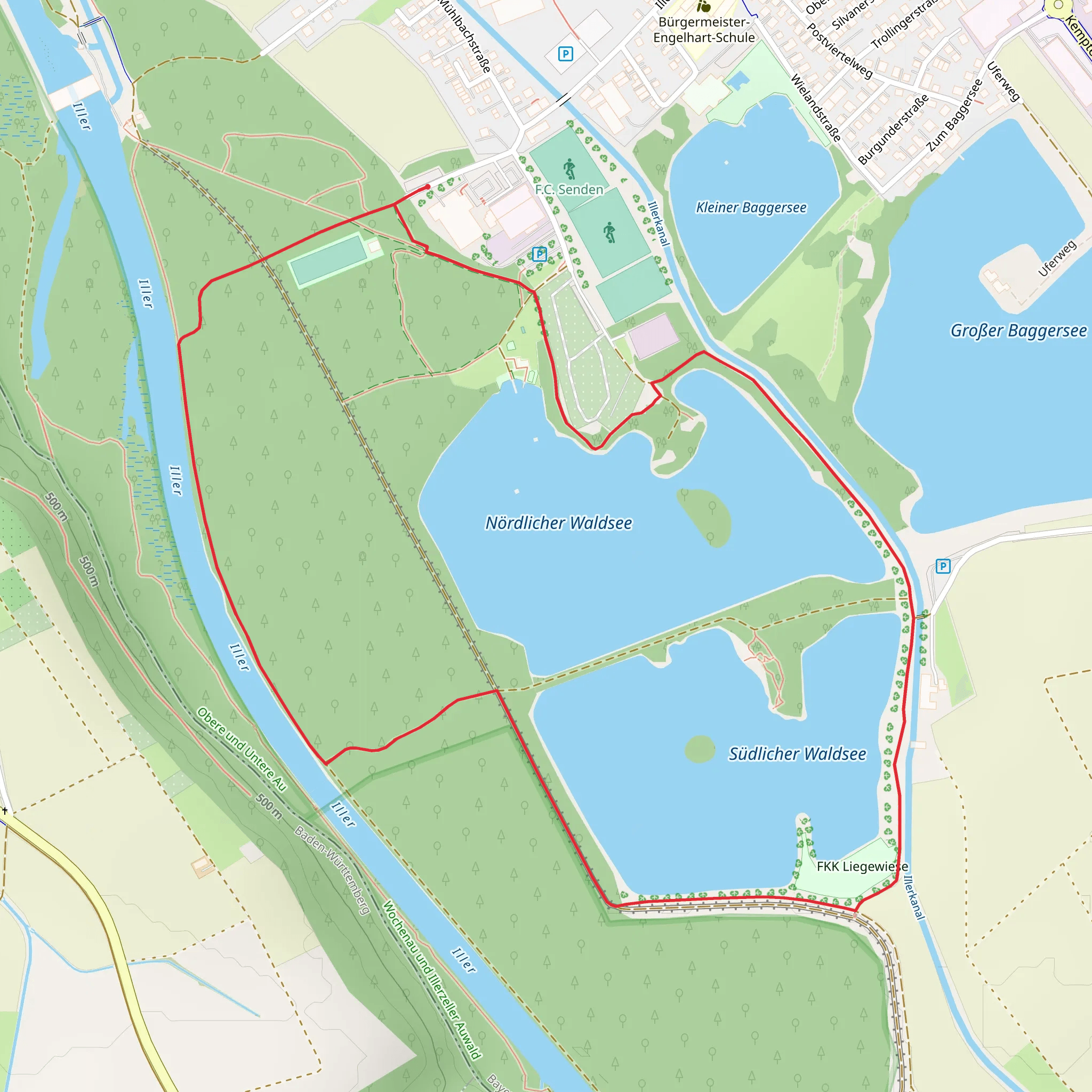Nördlicher and Südlicher Waldsee Loop mobile static map
