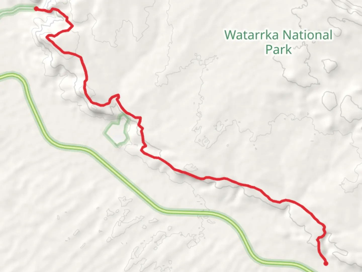 An image depicting the trail Giles Track and its surrounding area.