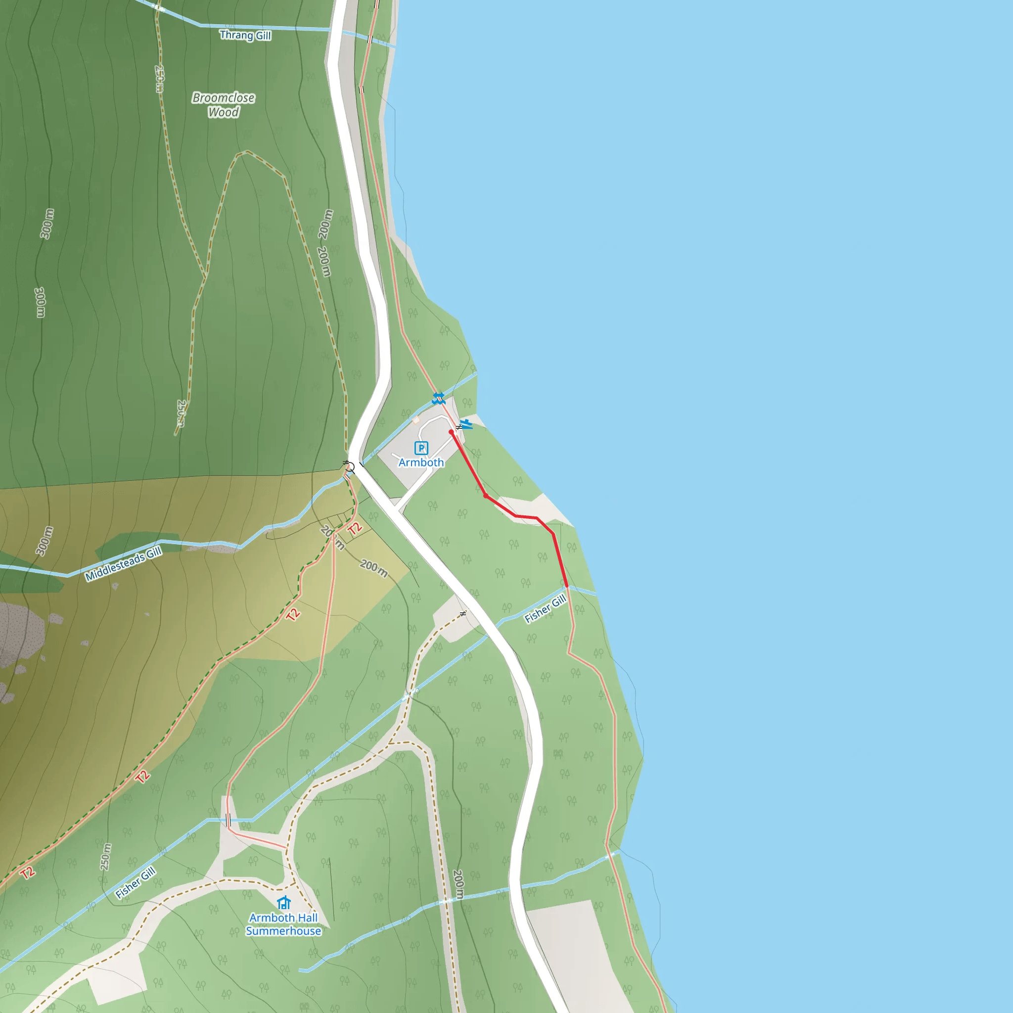 Armboth Walk via Thirlmere West Shore mobile static map