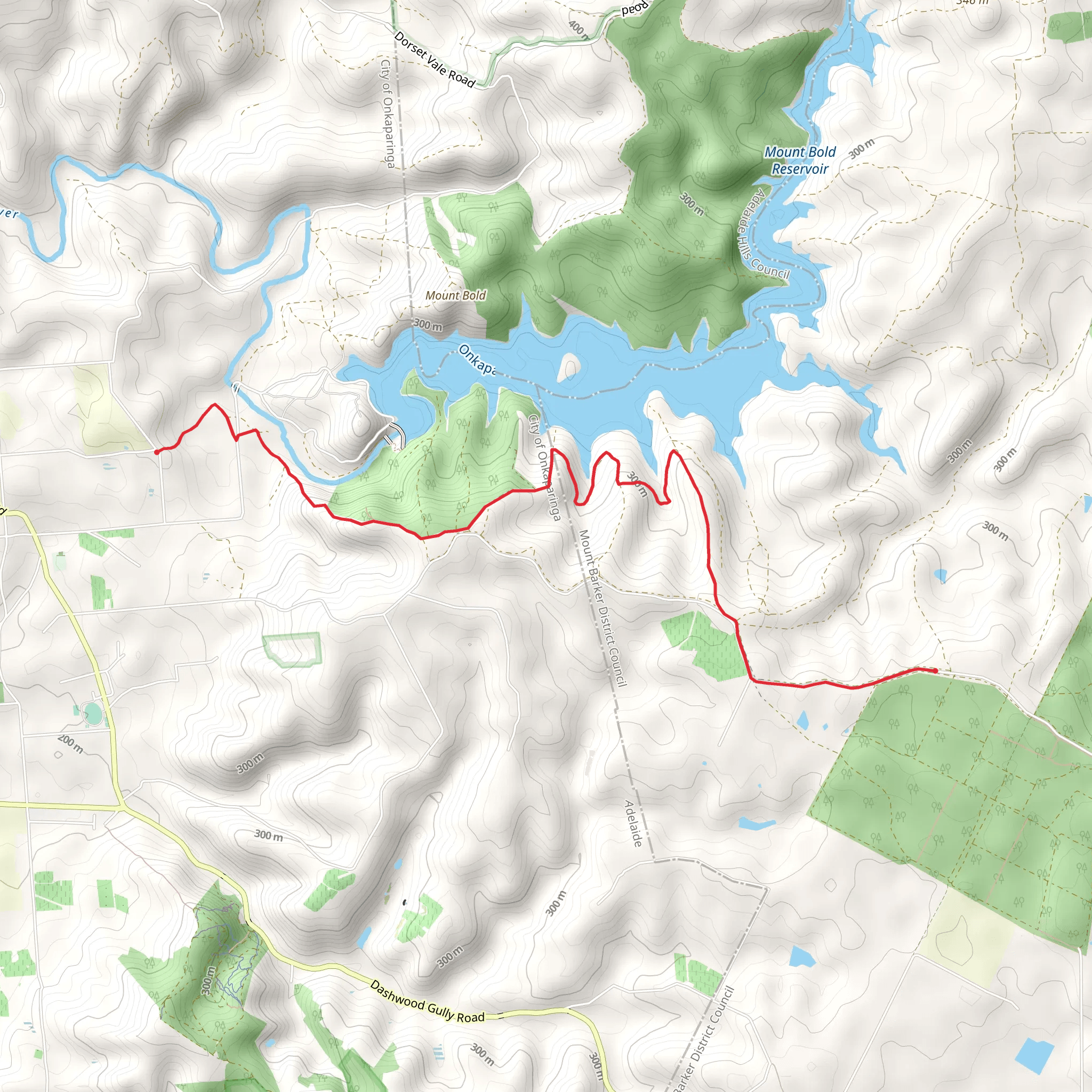 Wedgetail Trail - Mt Bold Reservoir mobile static map