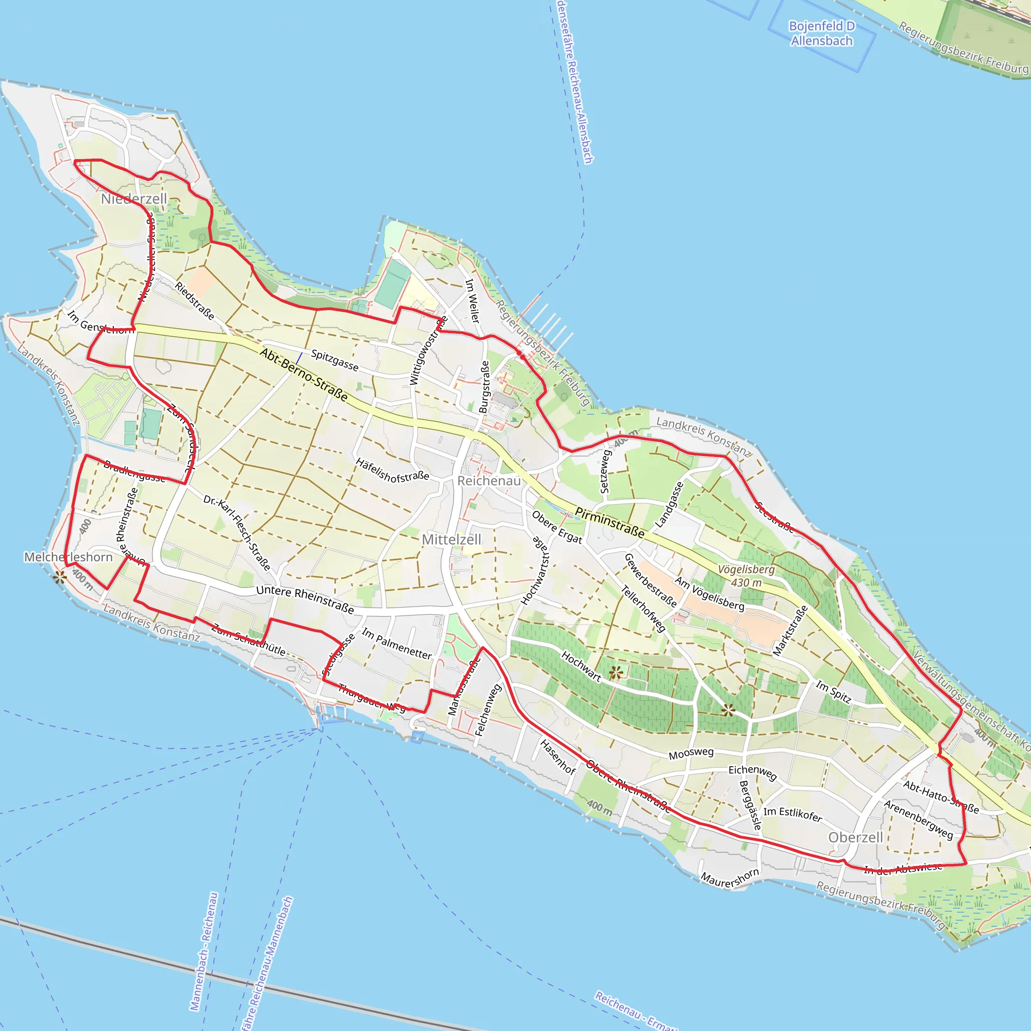 Reichenau Island Scenic Loop mobile static map