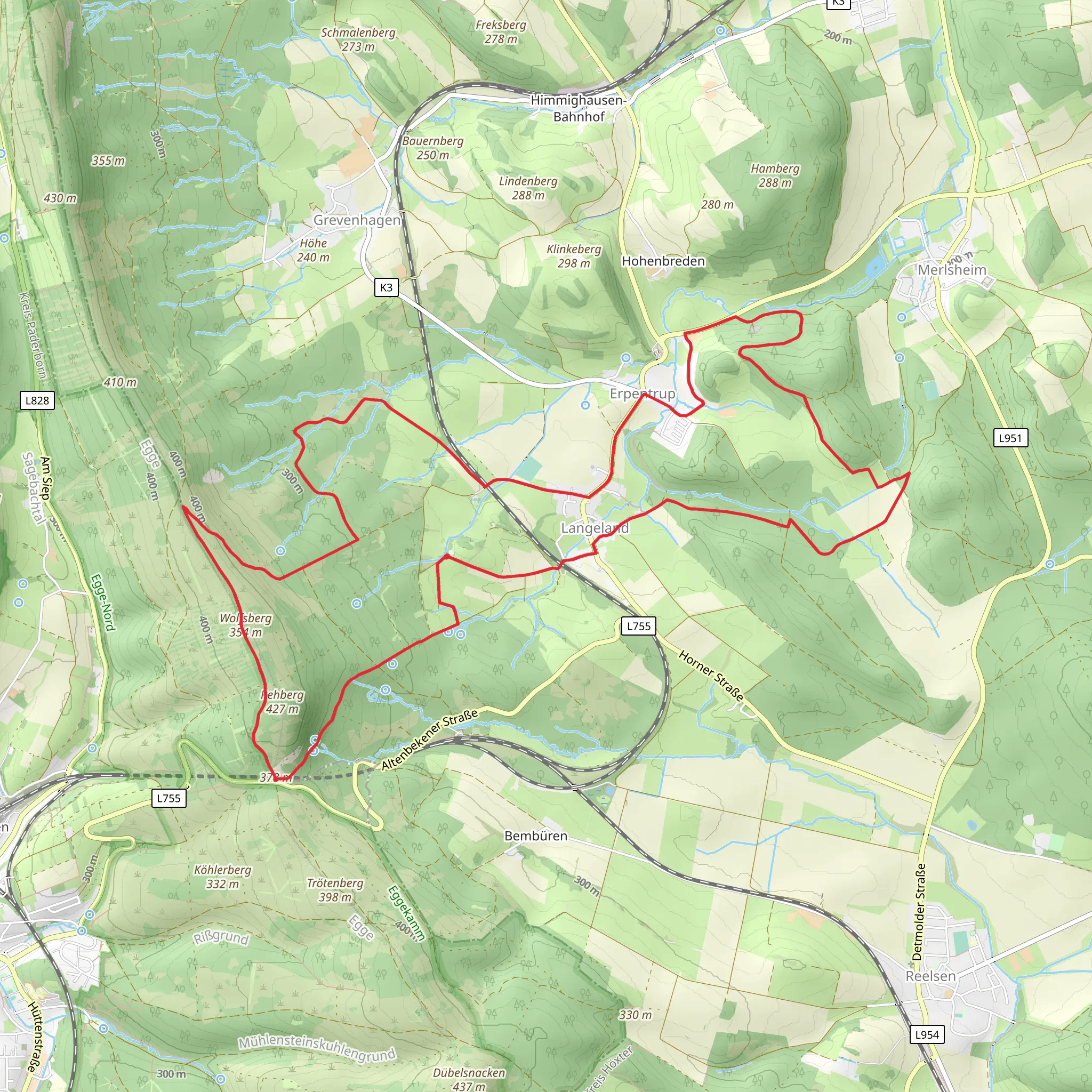 Wanderparkplatz Rehberg Loop mobile static map