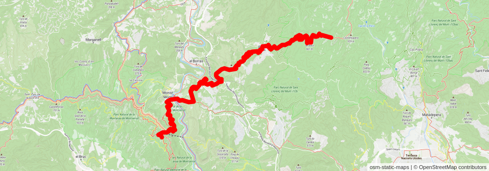 GR 5 Senders dels Miradors stage 5 Map