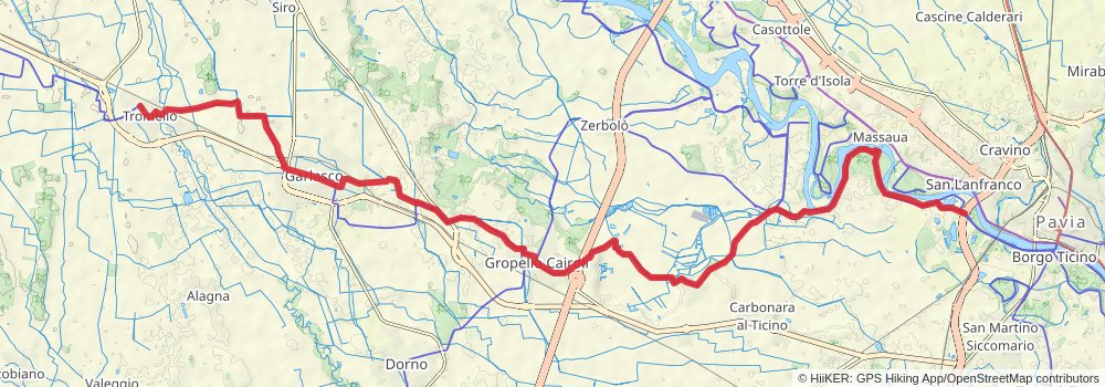 Via Francigena stage 77 Map