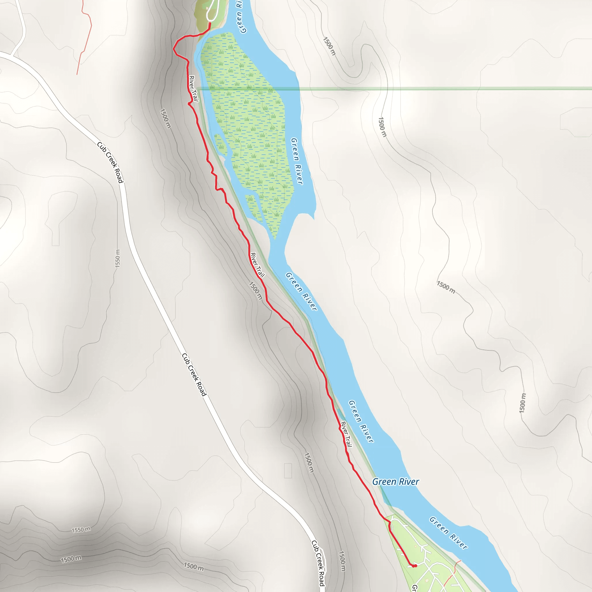 Green River Trail mobile static map