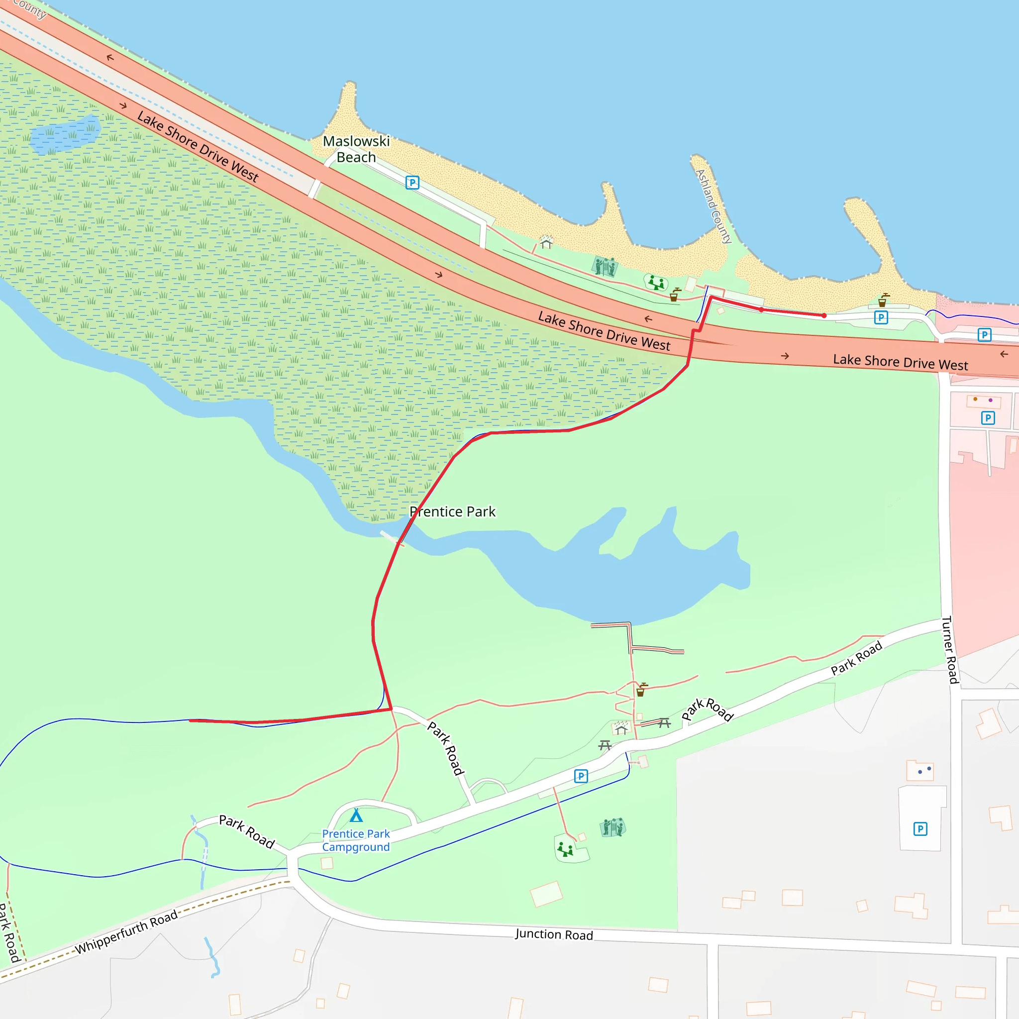 Prentice Park mobile static map