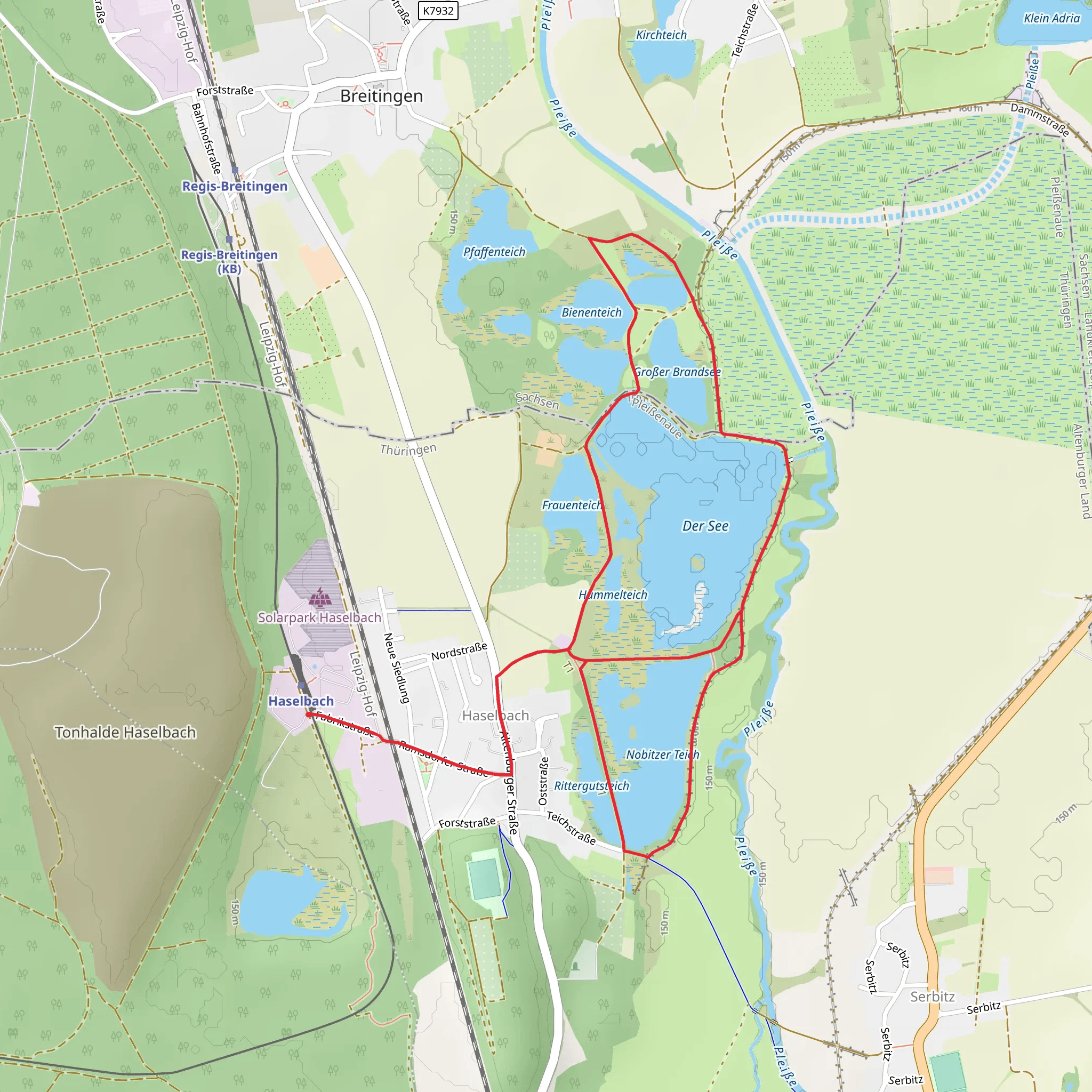 Dersee and Nebitzer Teich Loop mobile static map