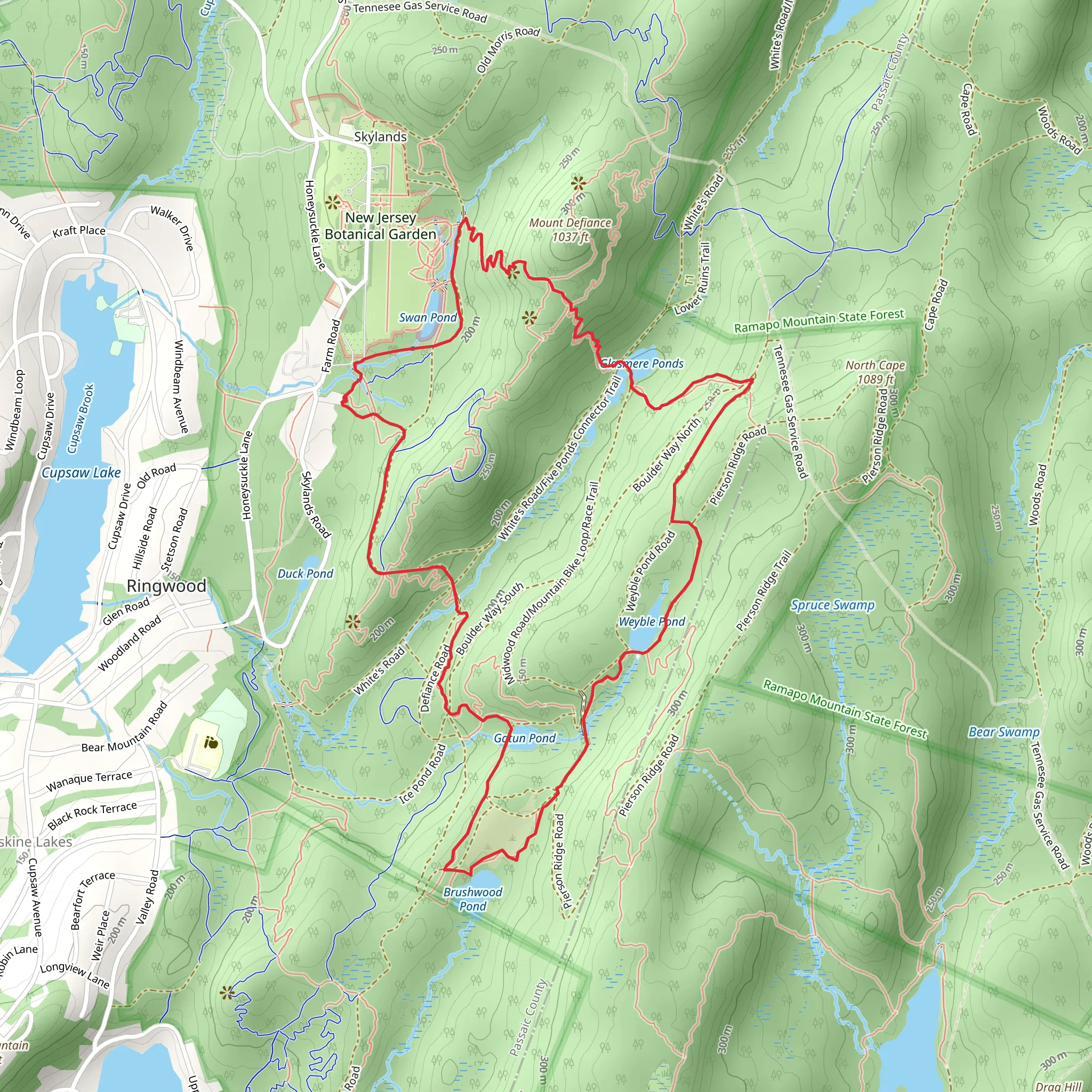 Halifax Trail and Swan Pond Road Loop mobile static map
