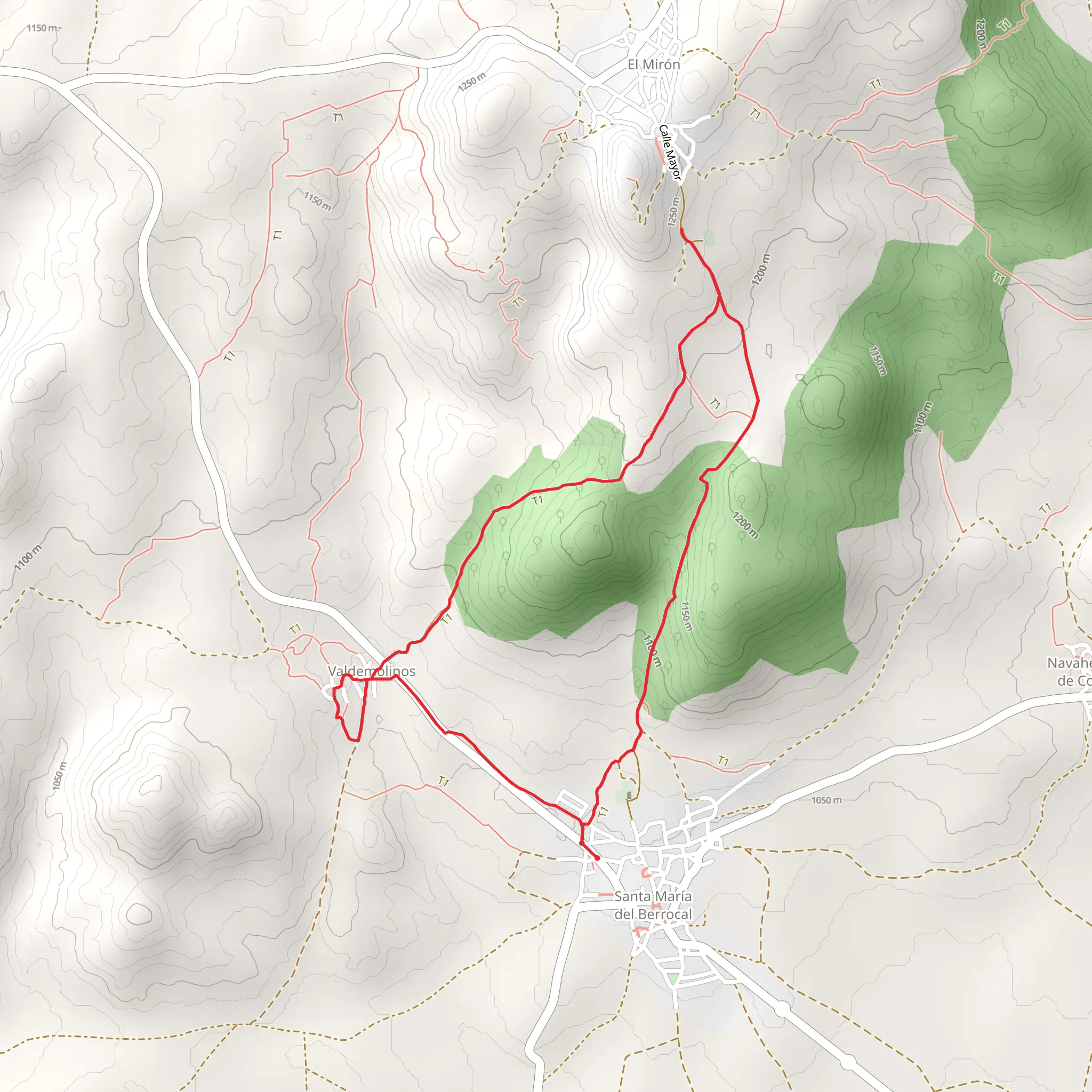 Route of the Esbaruzaderos SL AV 61 mobile static map