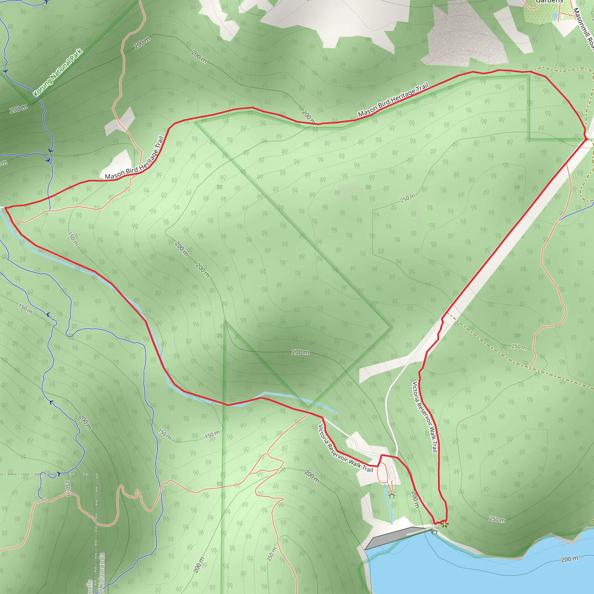 Victoria Reservoir Walk mobile static map