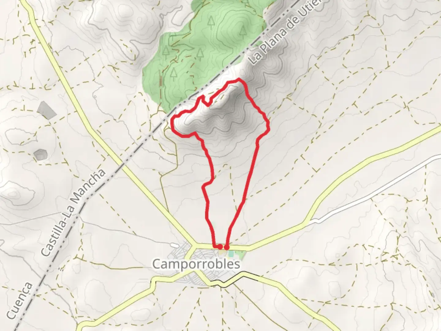 An image depicting the trail Iberian Route PR CV 293 and its surrounding area.