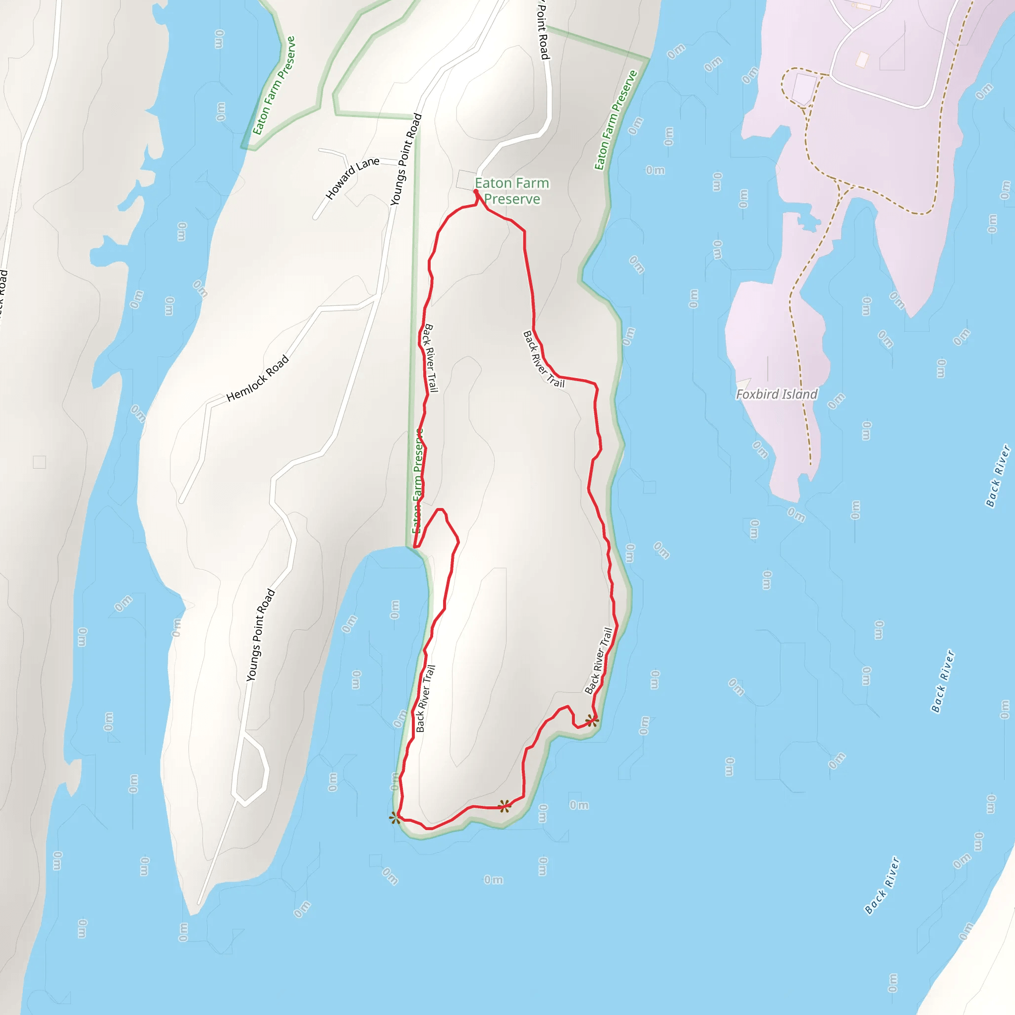 Back River Trail mobile static map