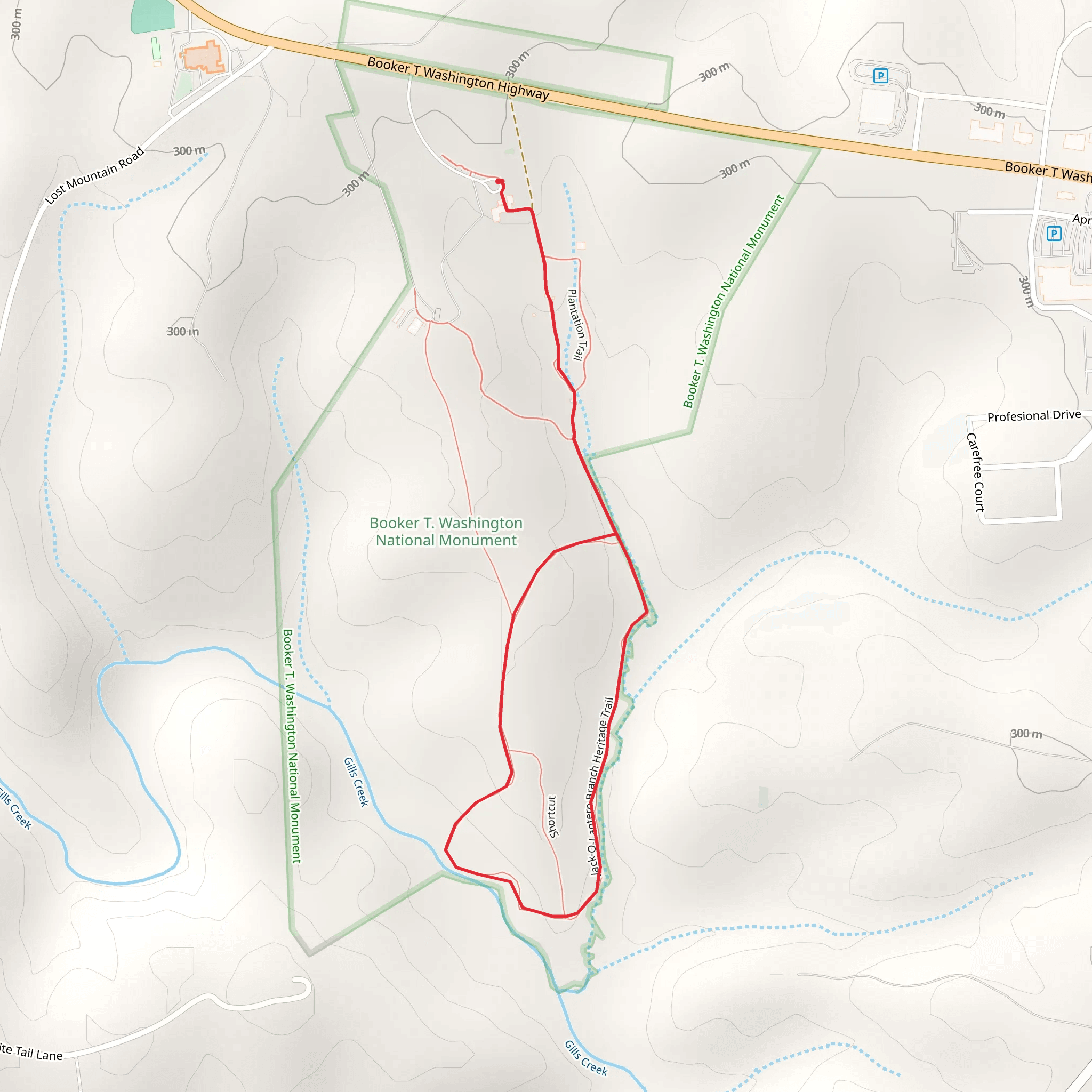 Jack-O-Lantern Branch Heritage Loop Trail mobile static map