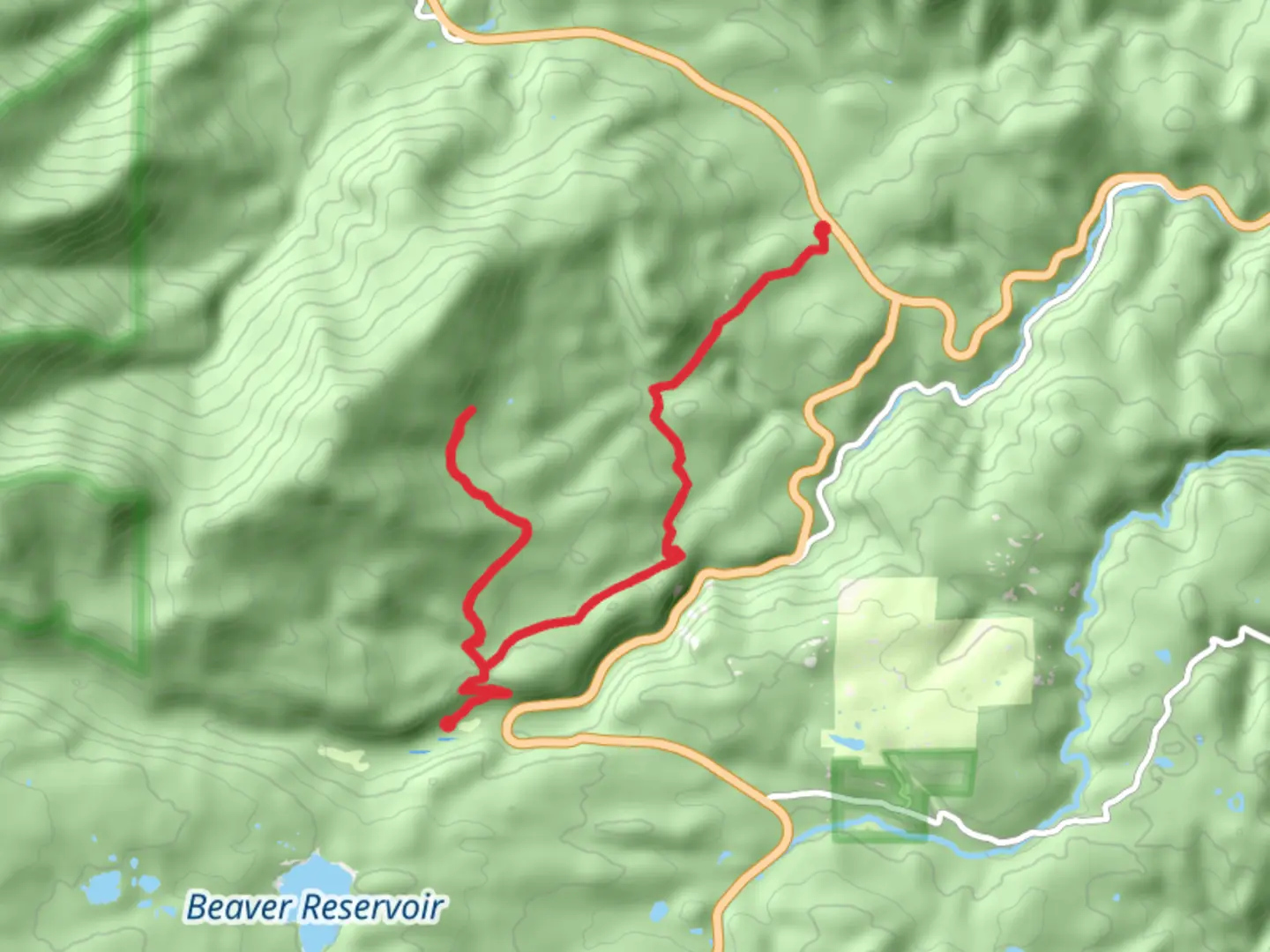 An image depicting the trail North Basin and Bunce School Road and its surrounding area.