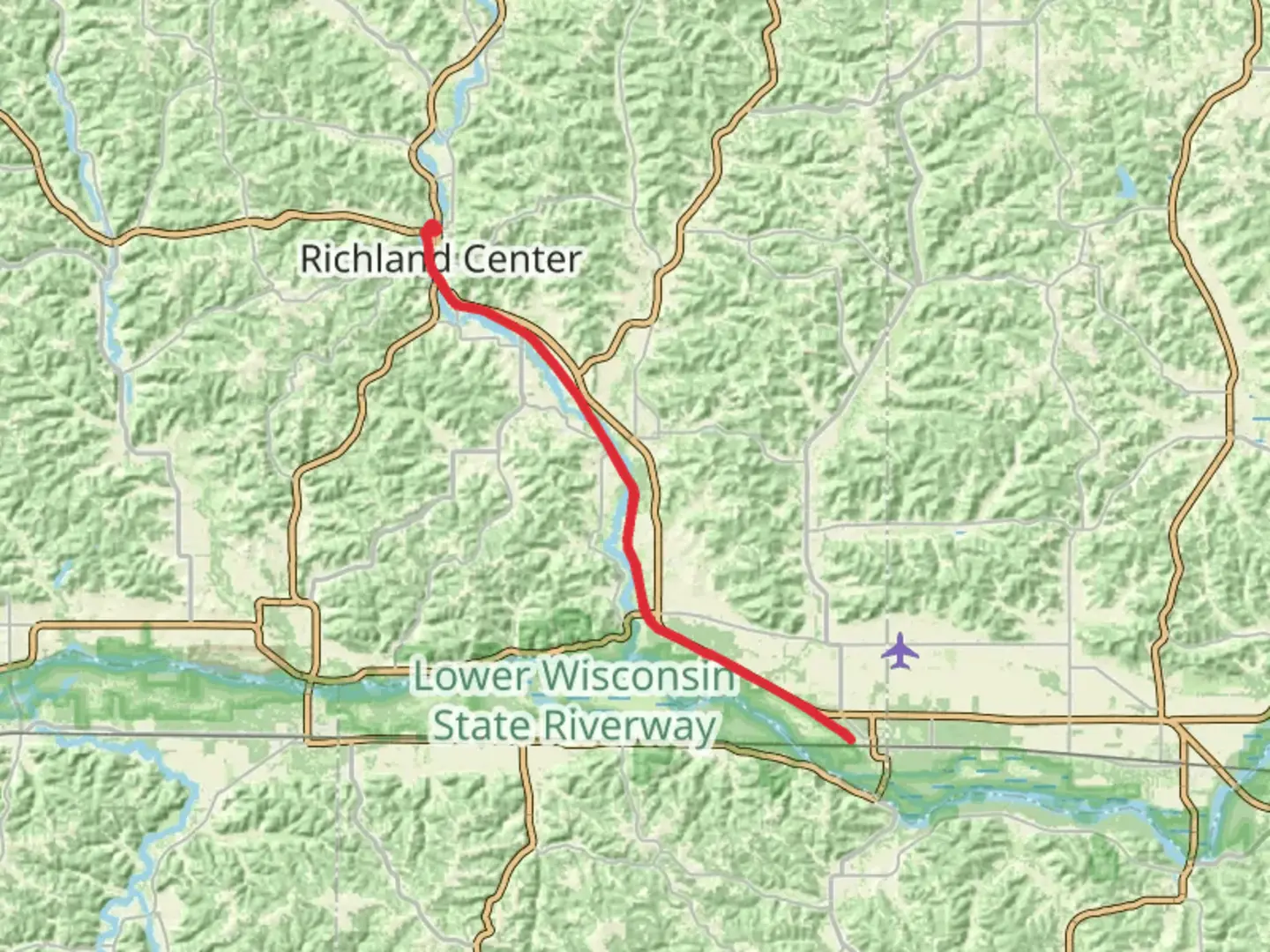 An image depicting the trail Otto Bellman Trail and Pine River Trail and its surrounding area.