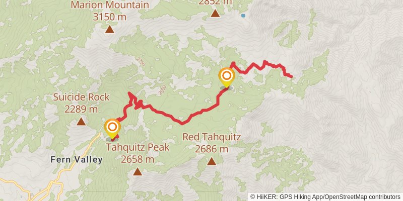 Caramba Overlook via Devils Slides Trail stage 2 Map