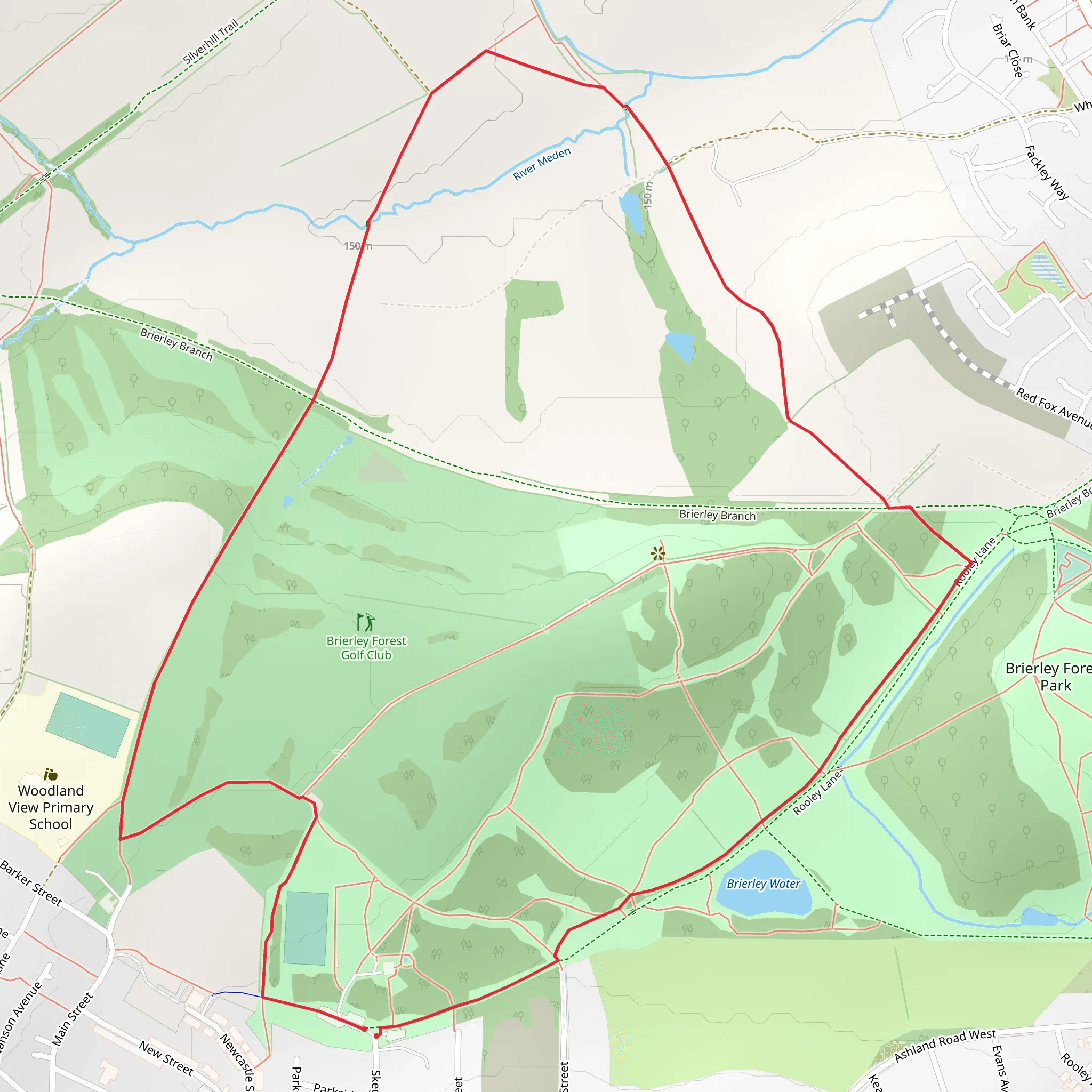 Brierley Forest Park Loop mobile static map