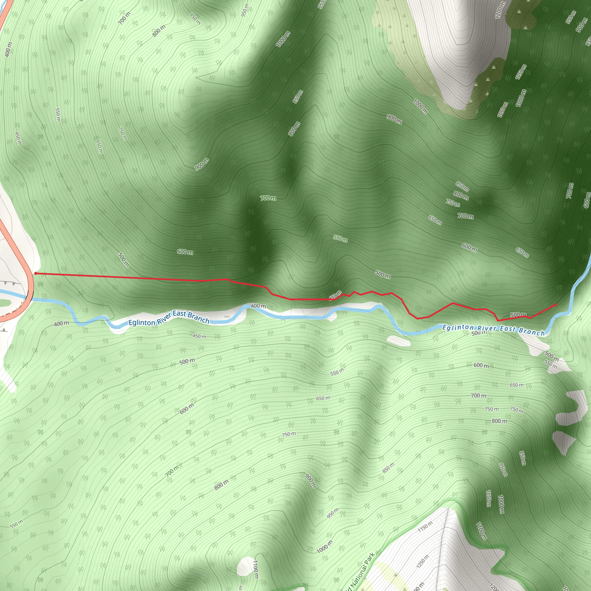 East Eglinton Track mobile static map