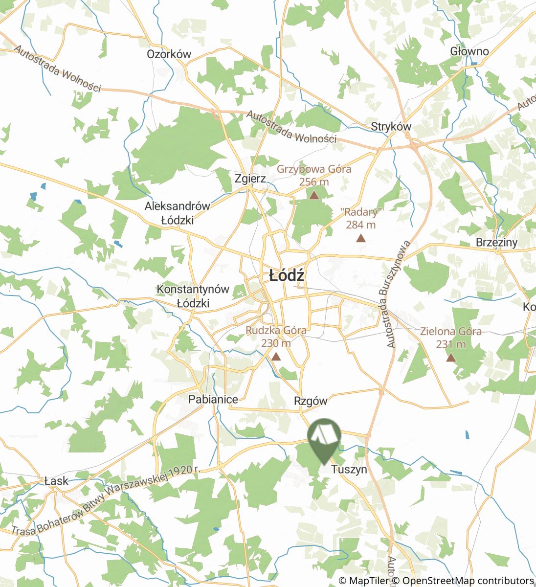 Łódź Loop Trail map image