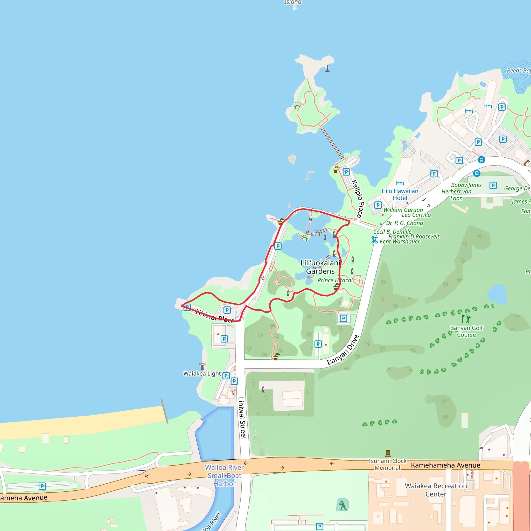 Waihonu Pond Loop mobile static map