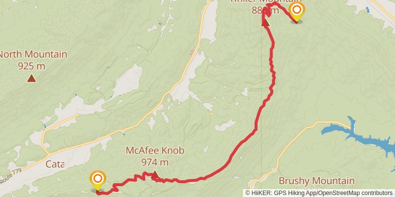 Appalachian Trail - Virginia stage 25 Map