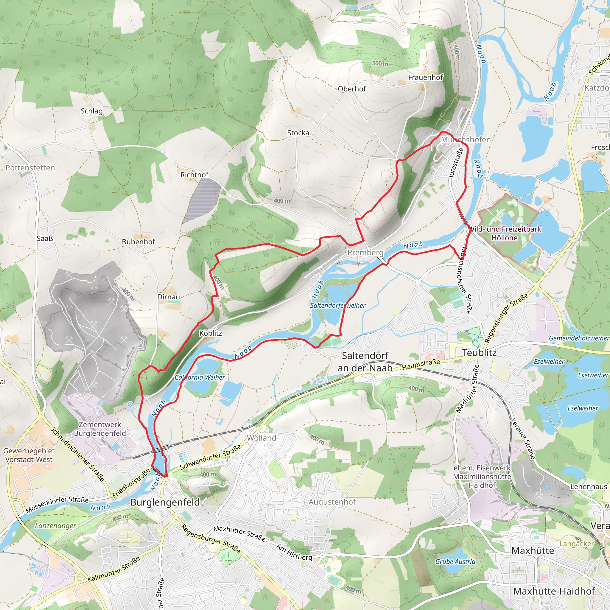 Naab via Staedtedreieck Rundweg mobile static map
