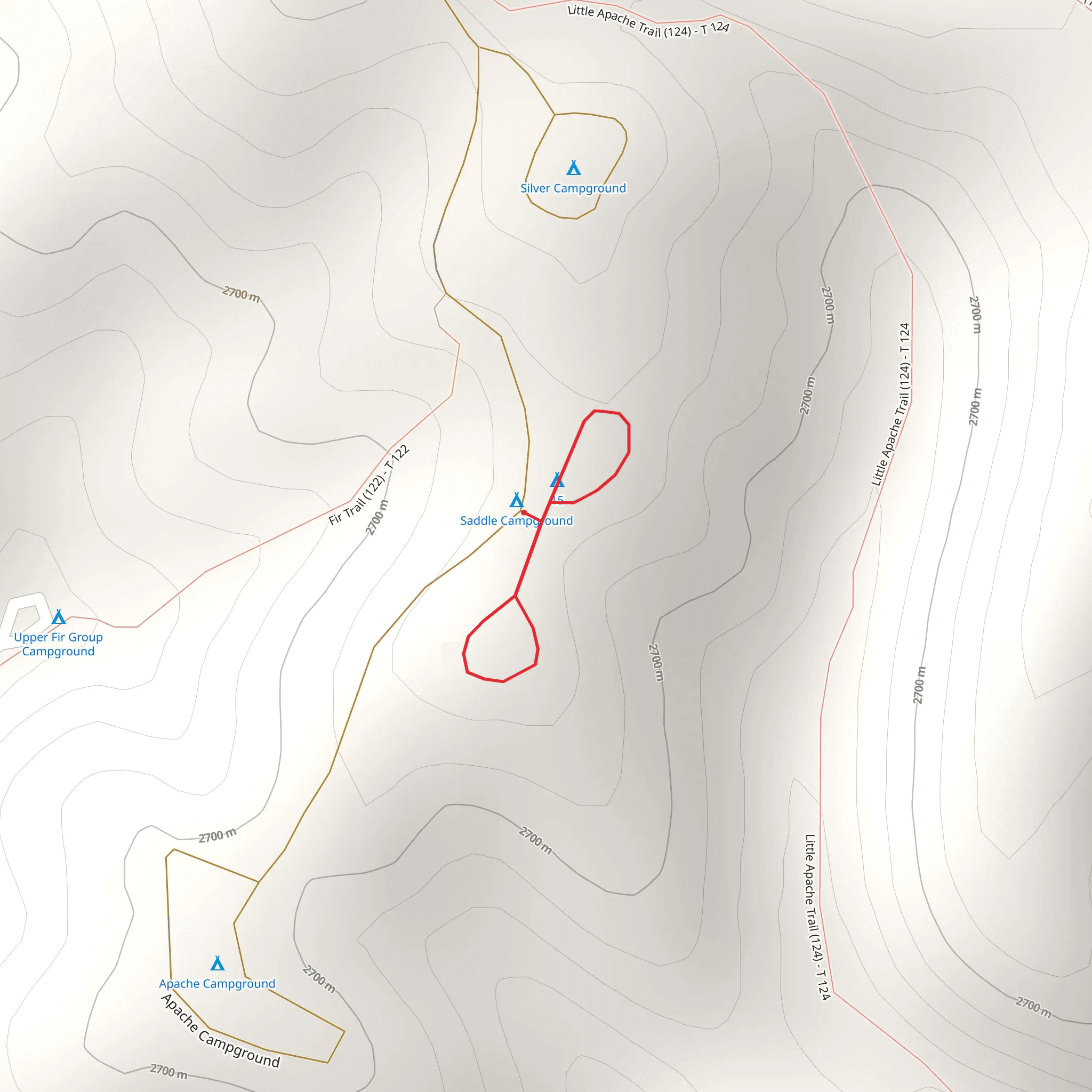 Saddle Campground Loop mobile static map