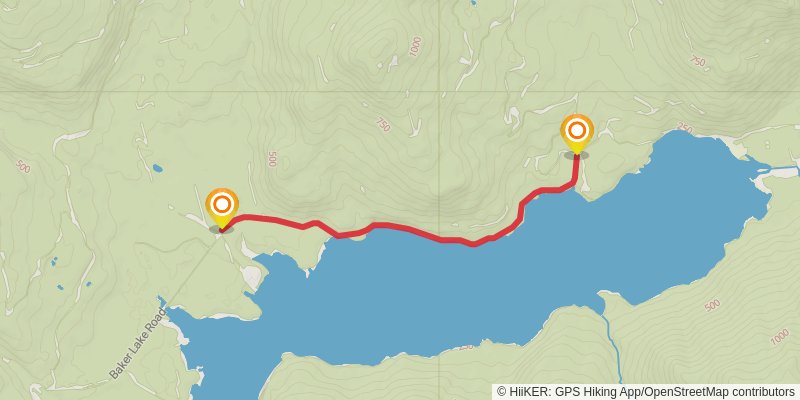 Pacific Northwest Trail stage 44 Map