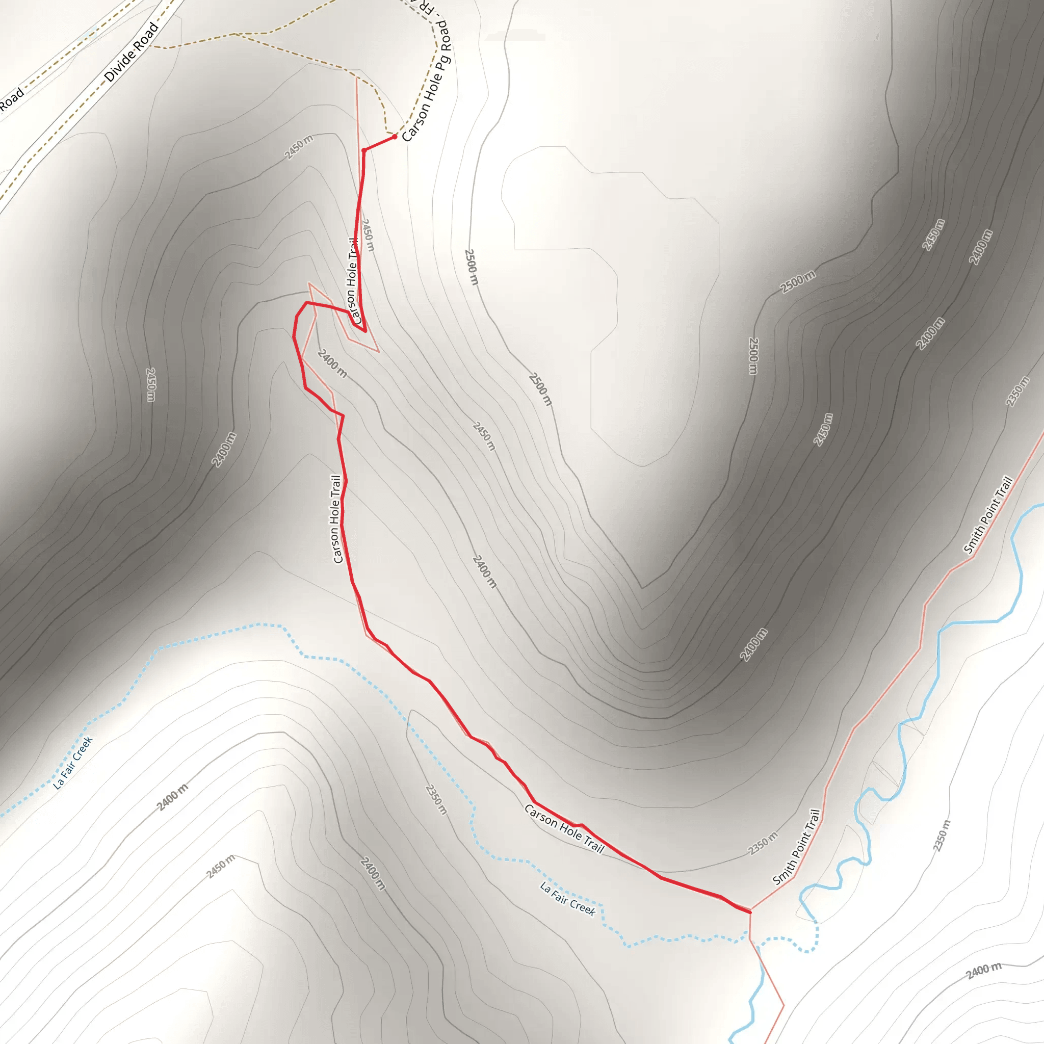 Carson Hole Trail mobile static map