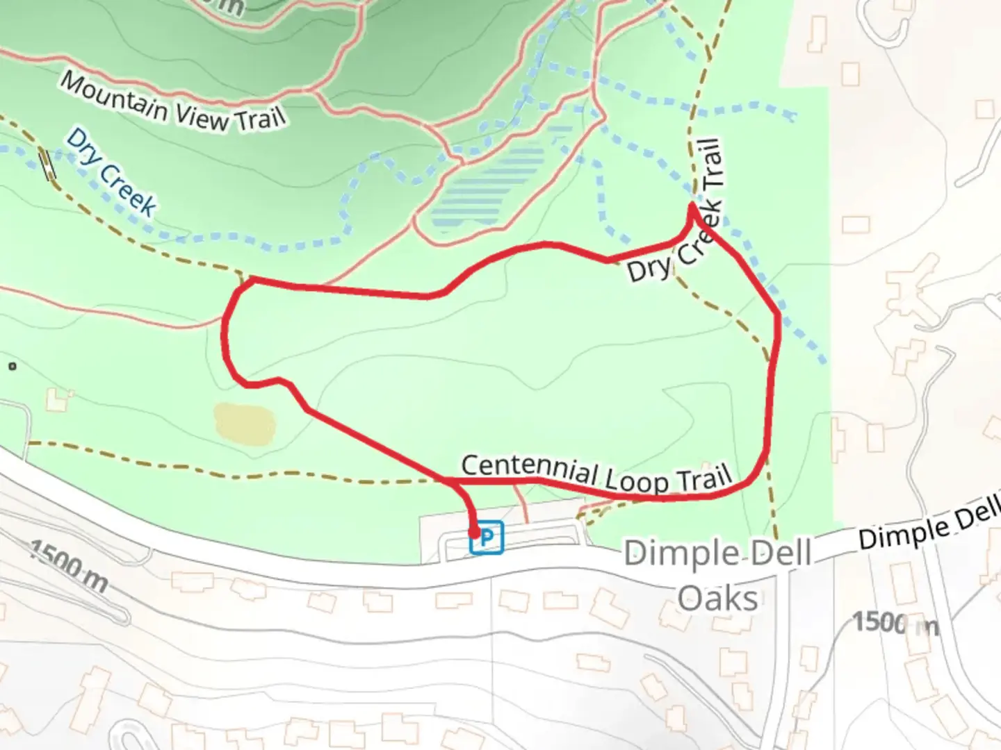 An image depicting the trail Centennial Loop Trail and its surrounding area.