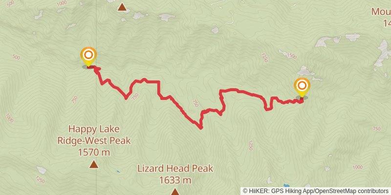 Upper Barnes Creek via Marymere Falls Nature Trail stage 2 Map