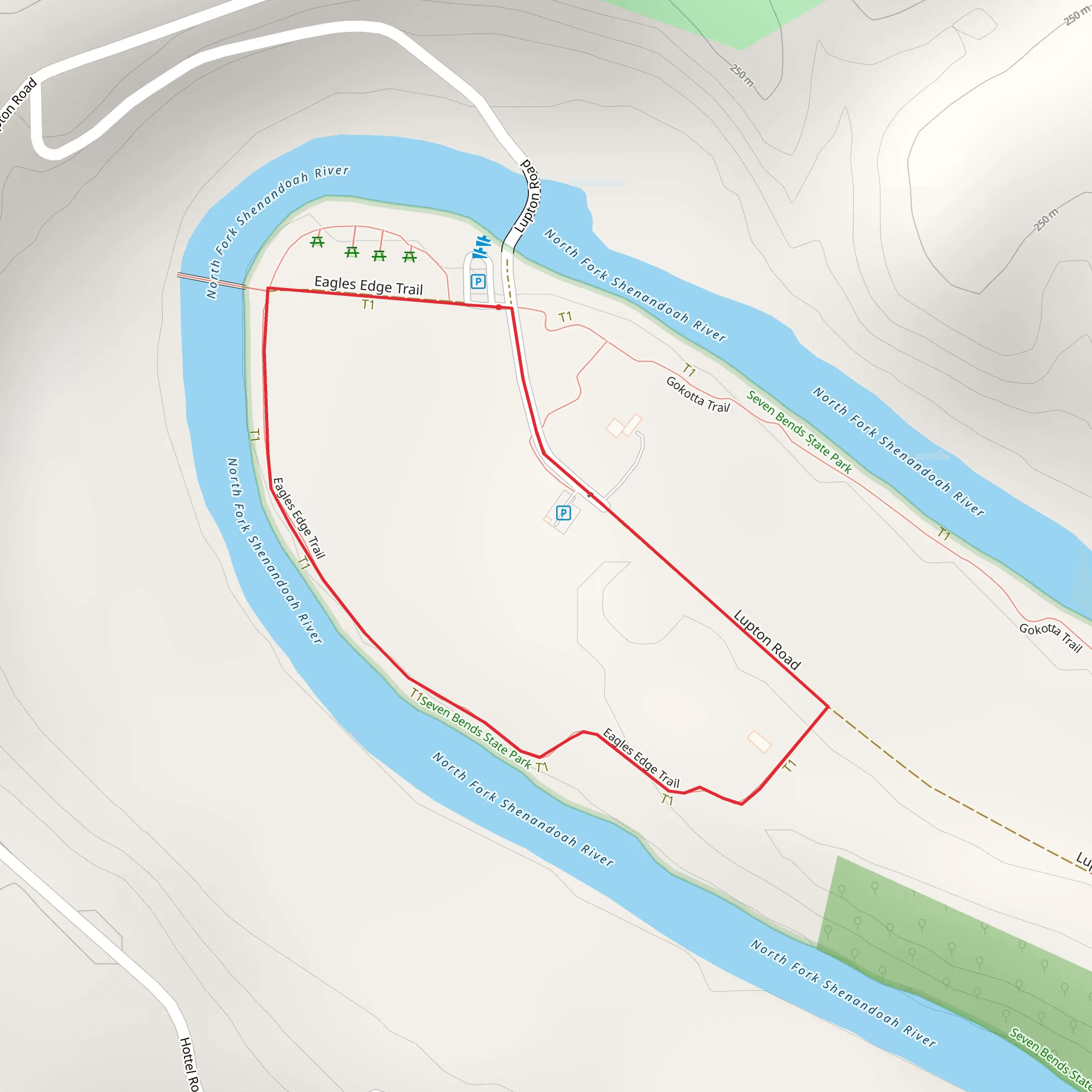Eagles Edge Loop Trail mobile static map
