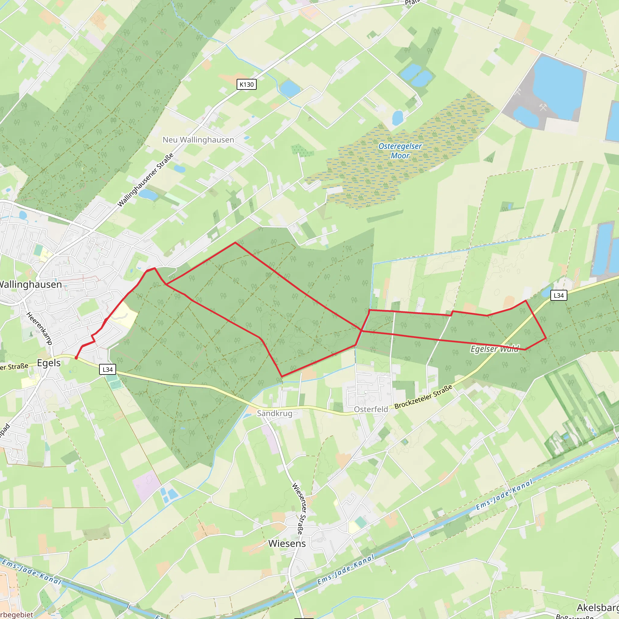 Egelser Wald Loop mobile static map