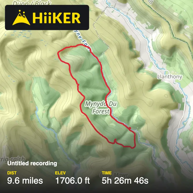 A map preview of the recording Untitled recording.