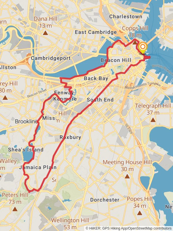 Charles River - Jamaica Pond - Bussey Hill - Mystic River Loop