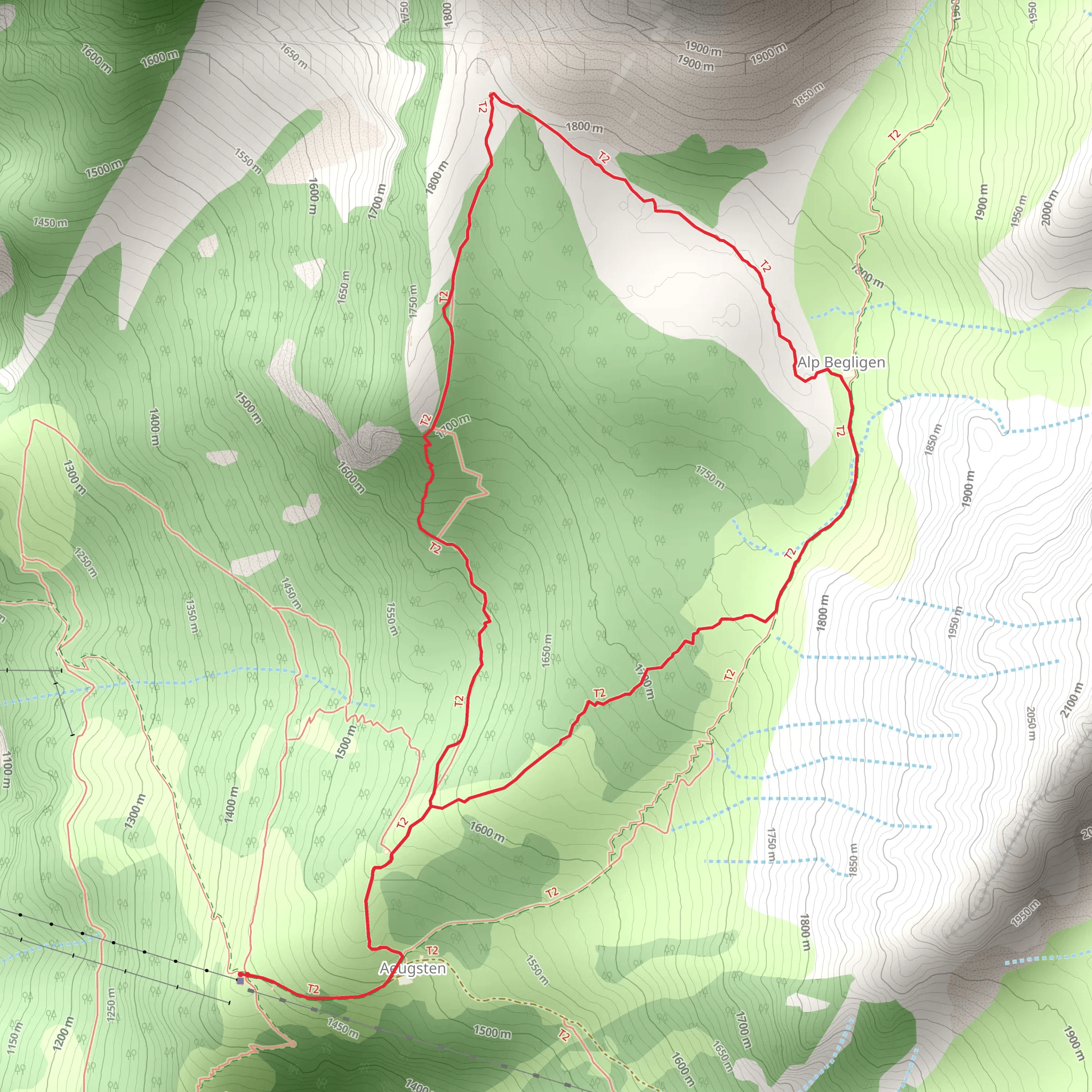 Holzflue-Rundweg mobile static map