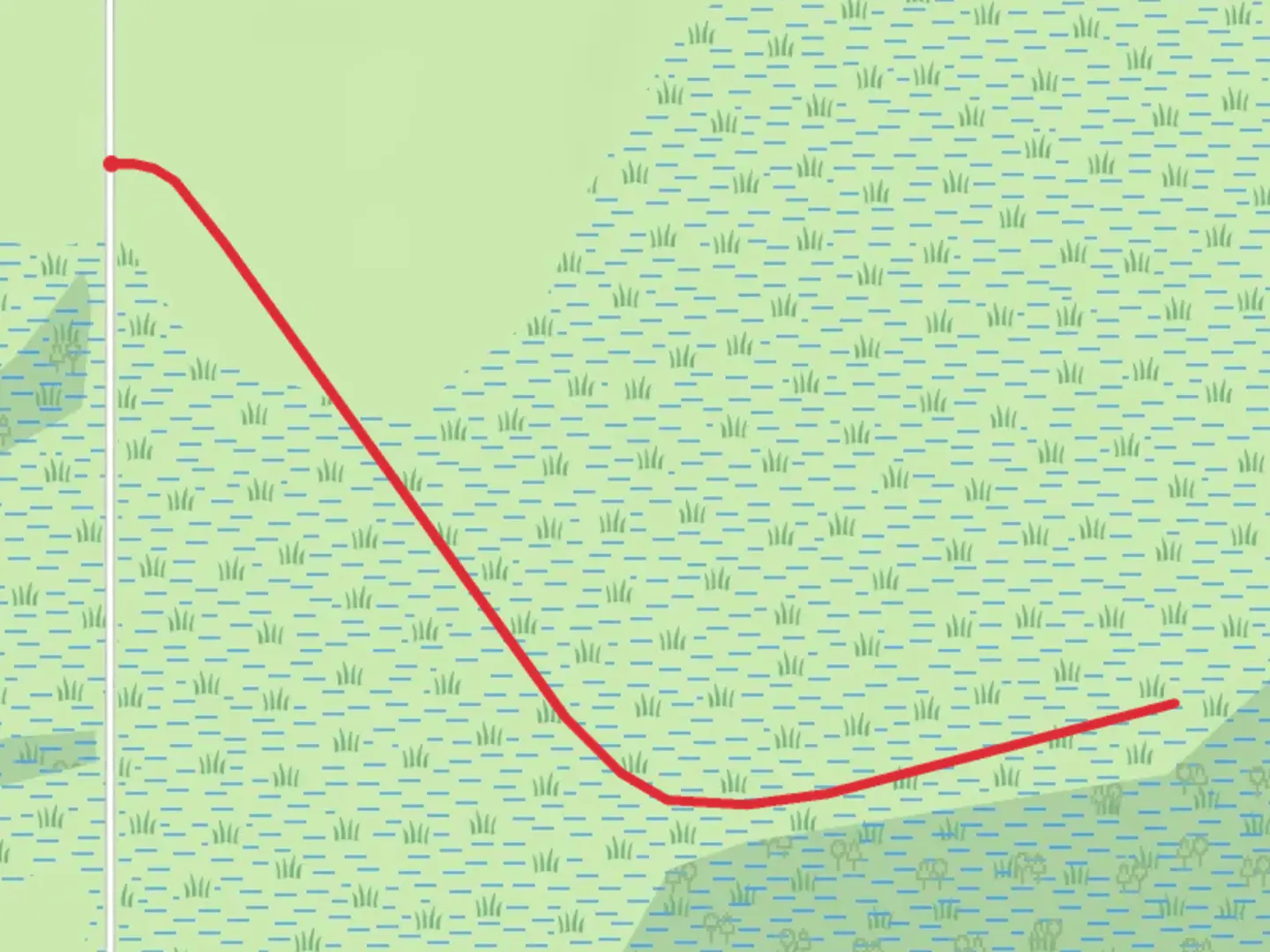 An image depicting the trail Gator Hook Trail and its surrounding area.