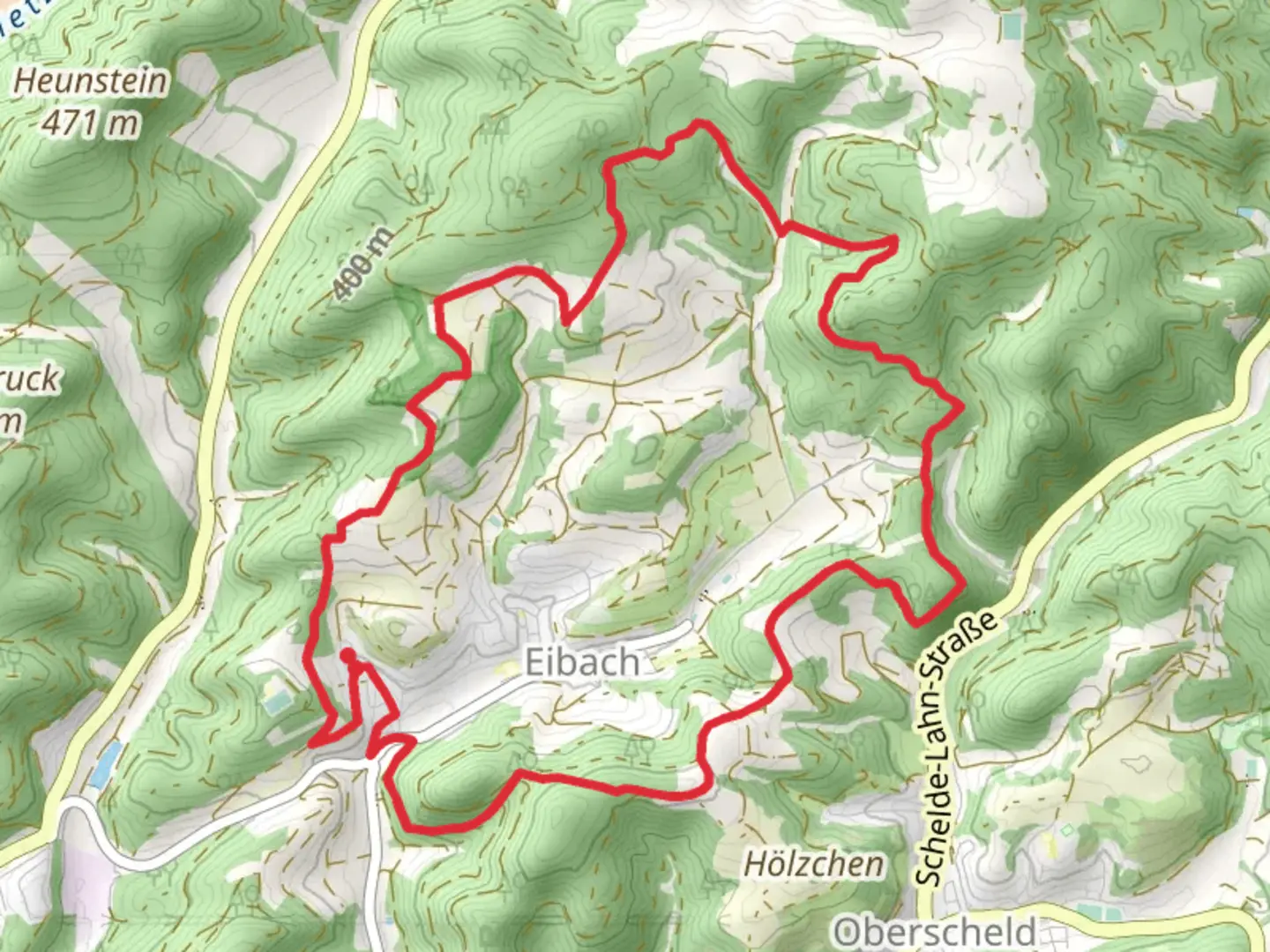 An image depicting the trail Extratour Kuckucksweg Loop and its surrounding area.
