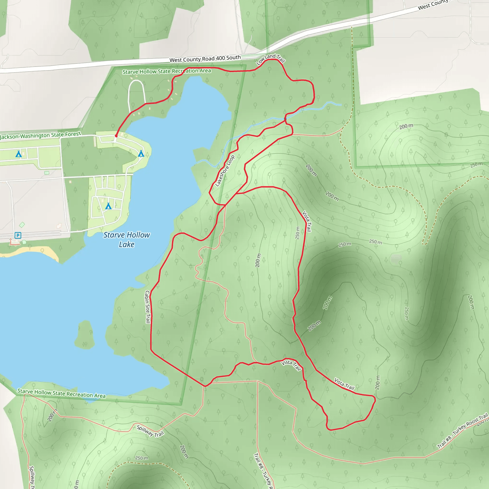 Vista Trail and Cabin Trail Loop mobile static map
