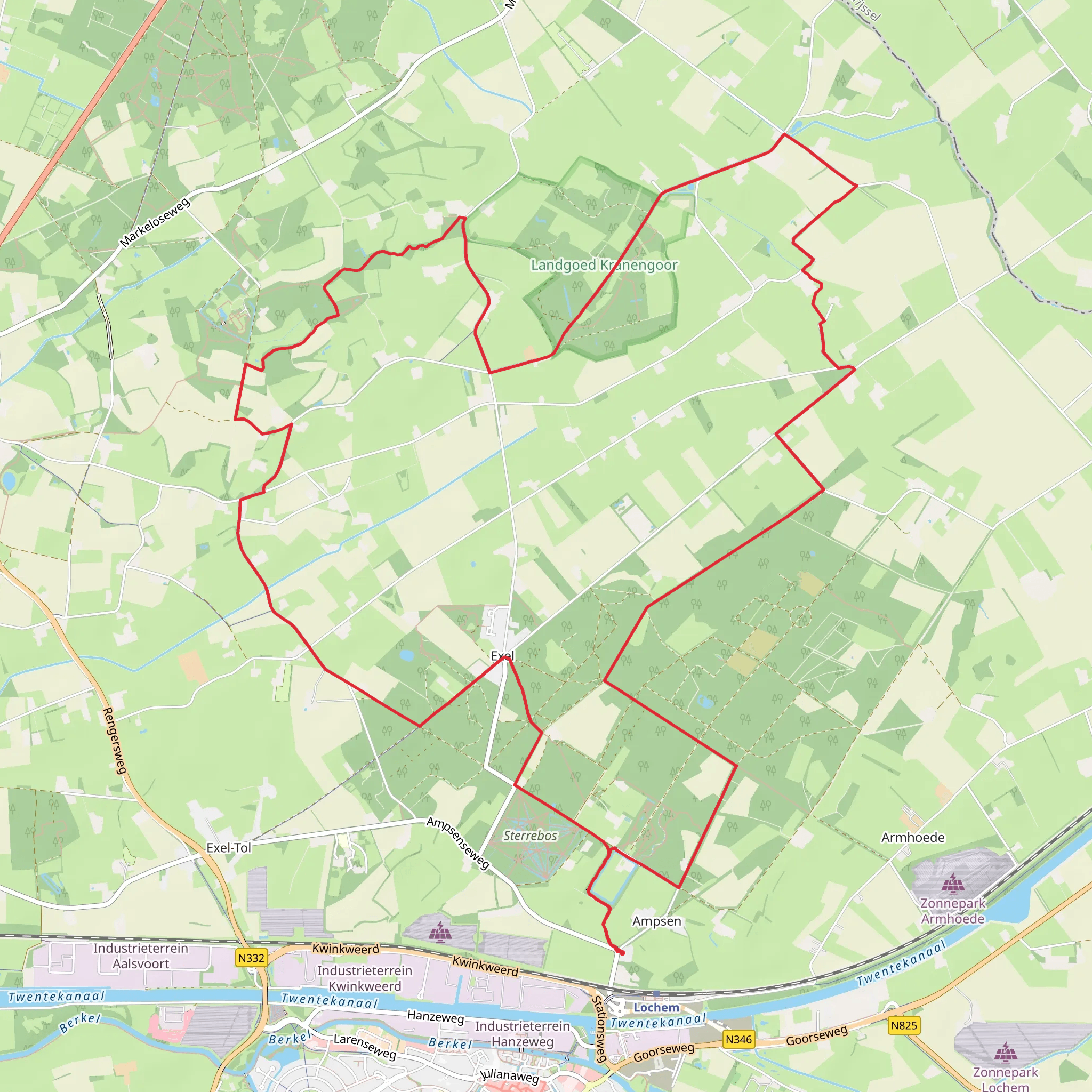 Rondje Exel Loop mobile static map