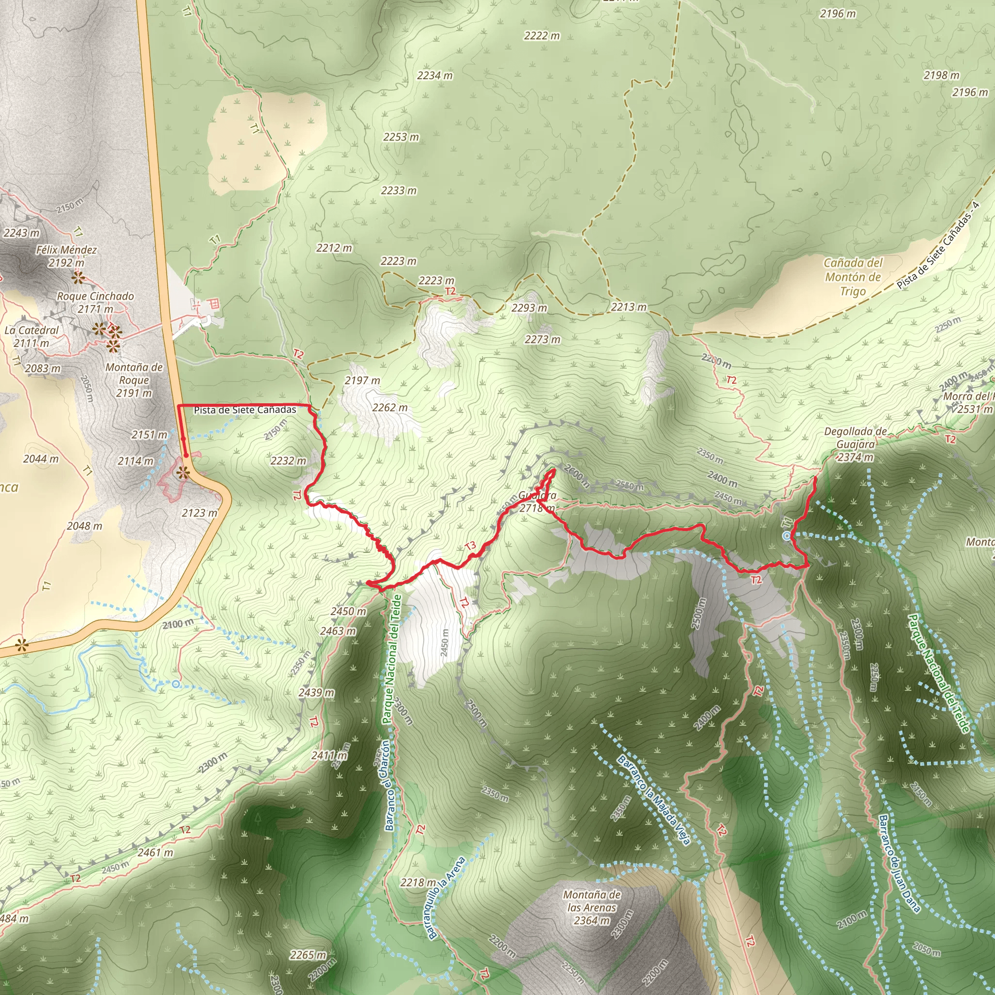 Alto de Guajara Trail mobile static map
