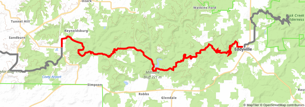 American Discovery Trail South Route stage 124 Map
