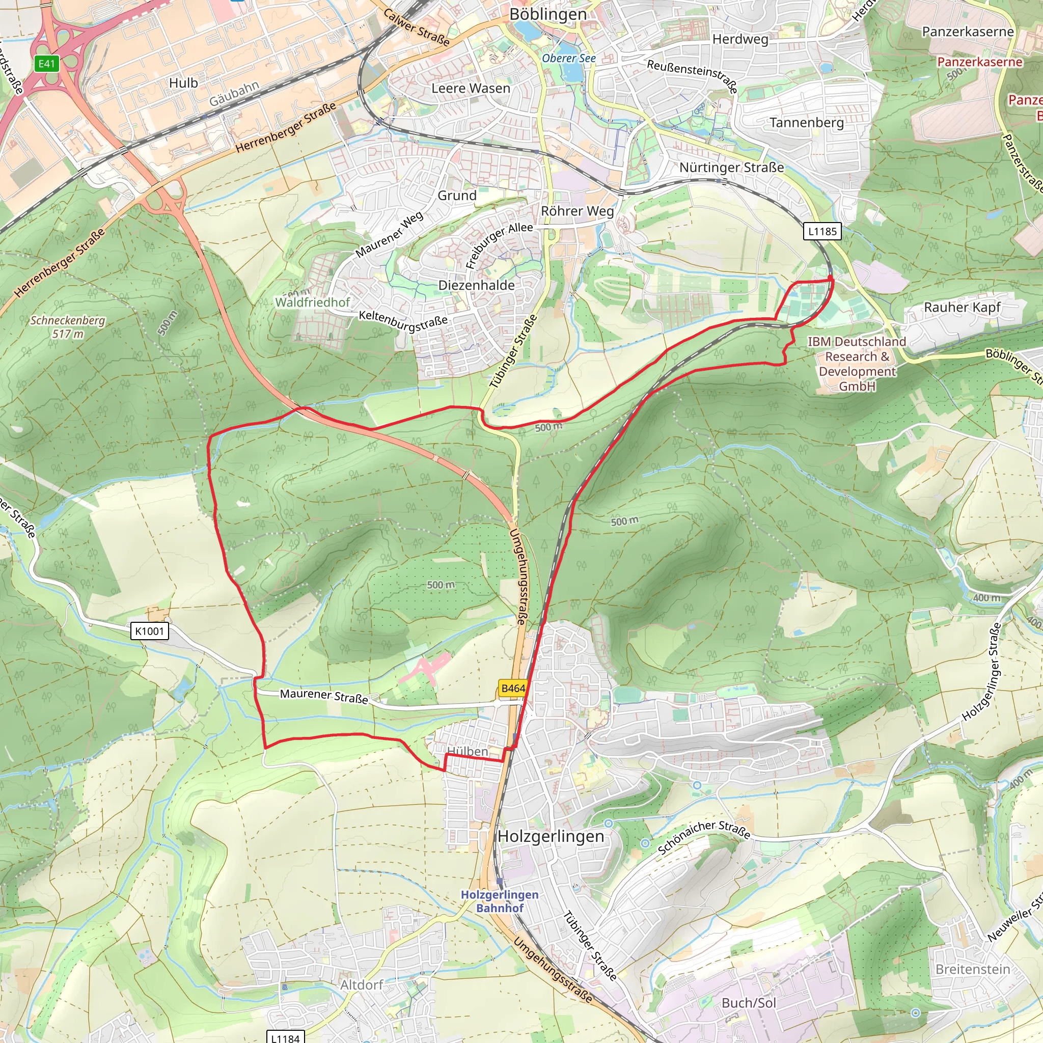 Glembach via Blaues Hufeisen mobile static map